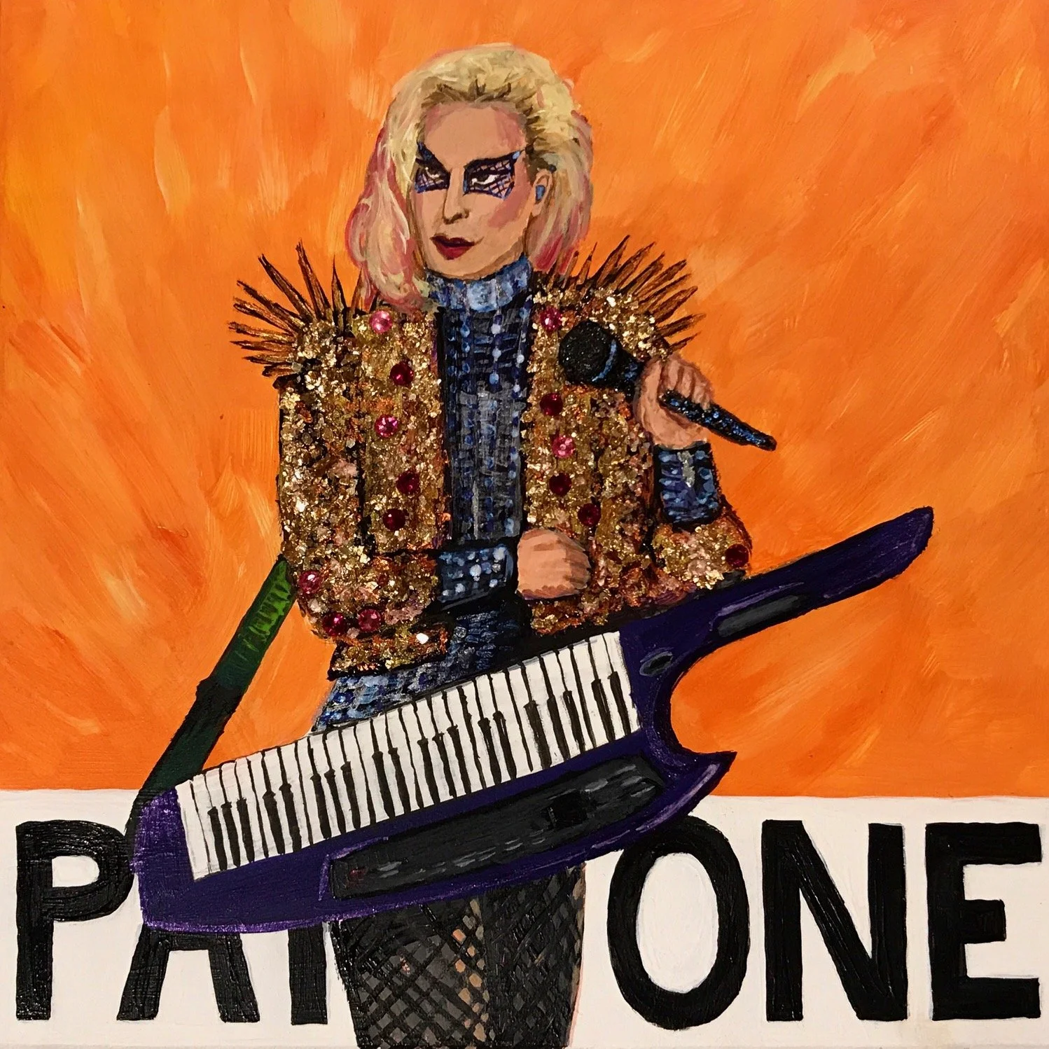 "The Edge of Pantone 15-1263 Autumn Glory" (Lady Gaga) | Acrylic on Masonite | 2017 | NFS