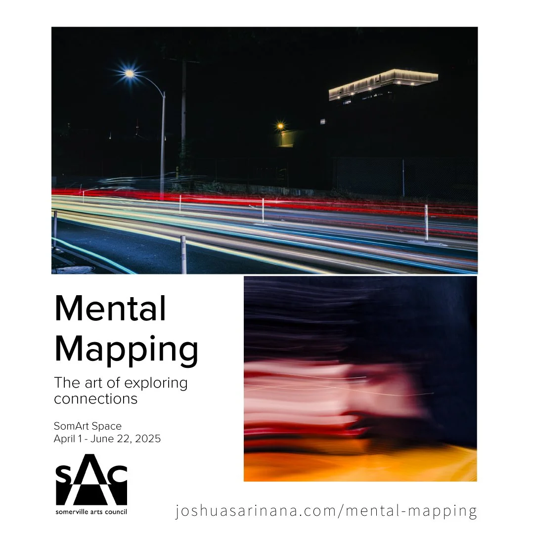 Flyer for the Mental Mapping Exhibition at SomArt at the Somerville Armory