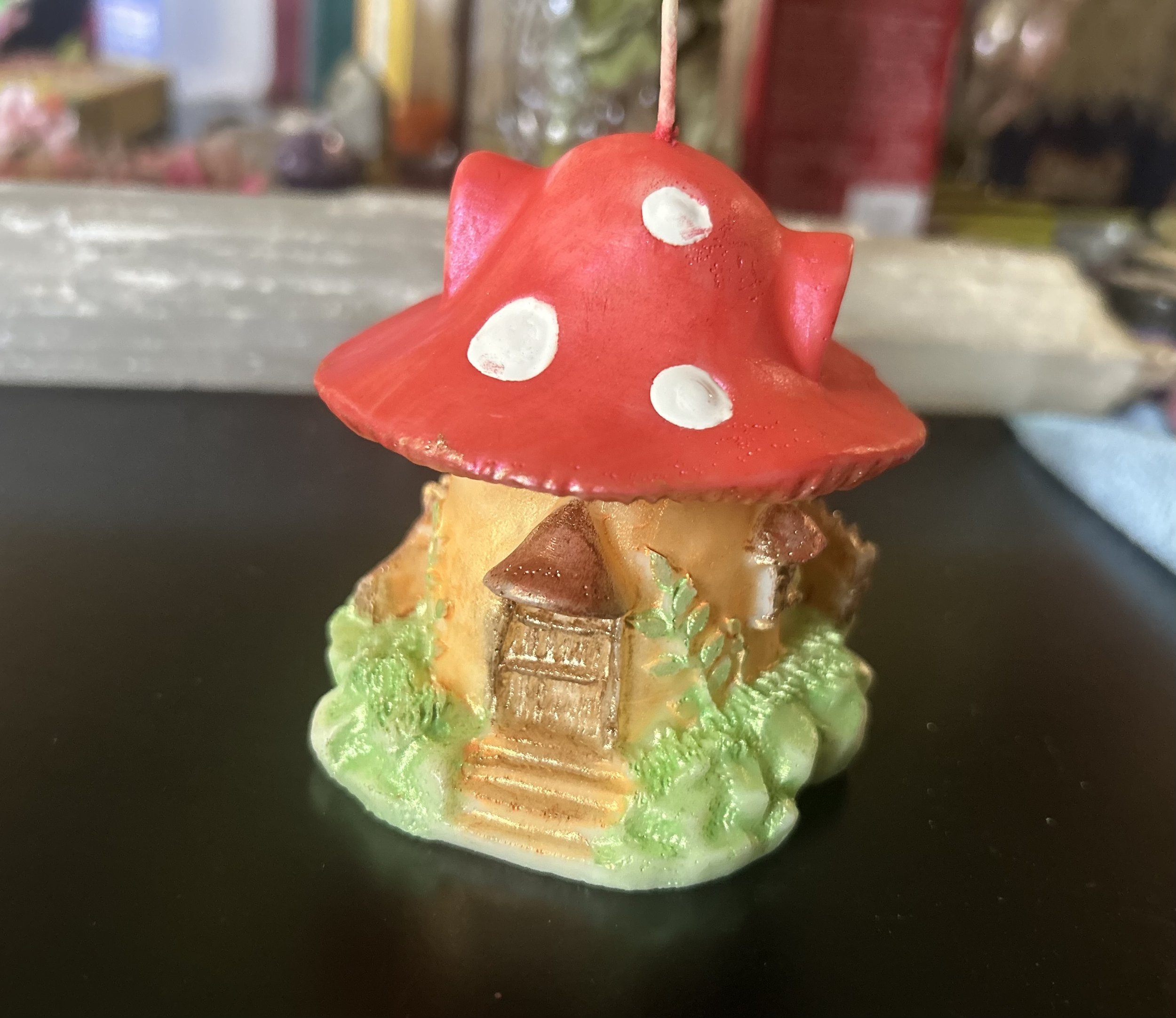 Mushroom Fairy House Candle