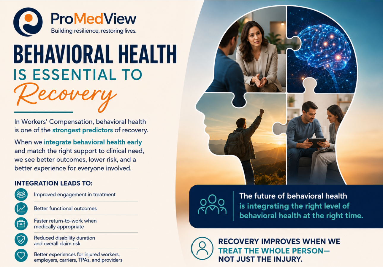 Behavioral Health is Essential to Recovery