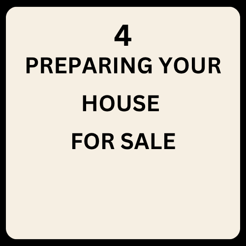 Sign that says '4 Preparing Your House for Sale'