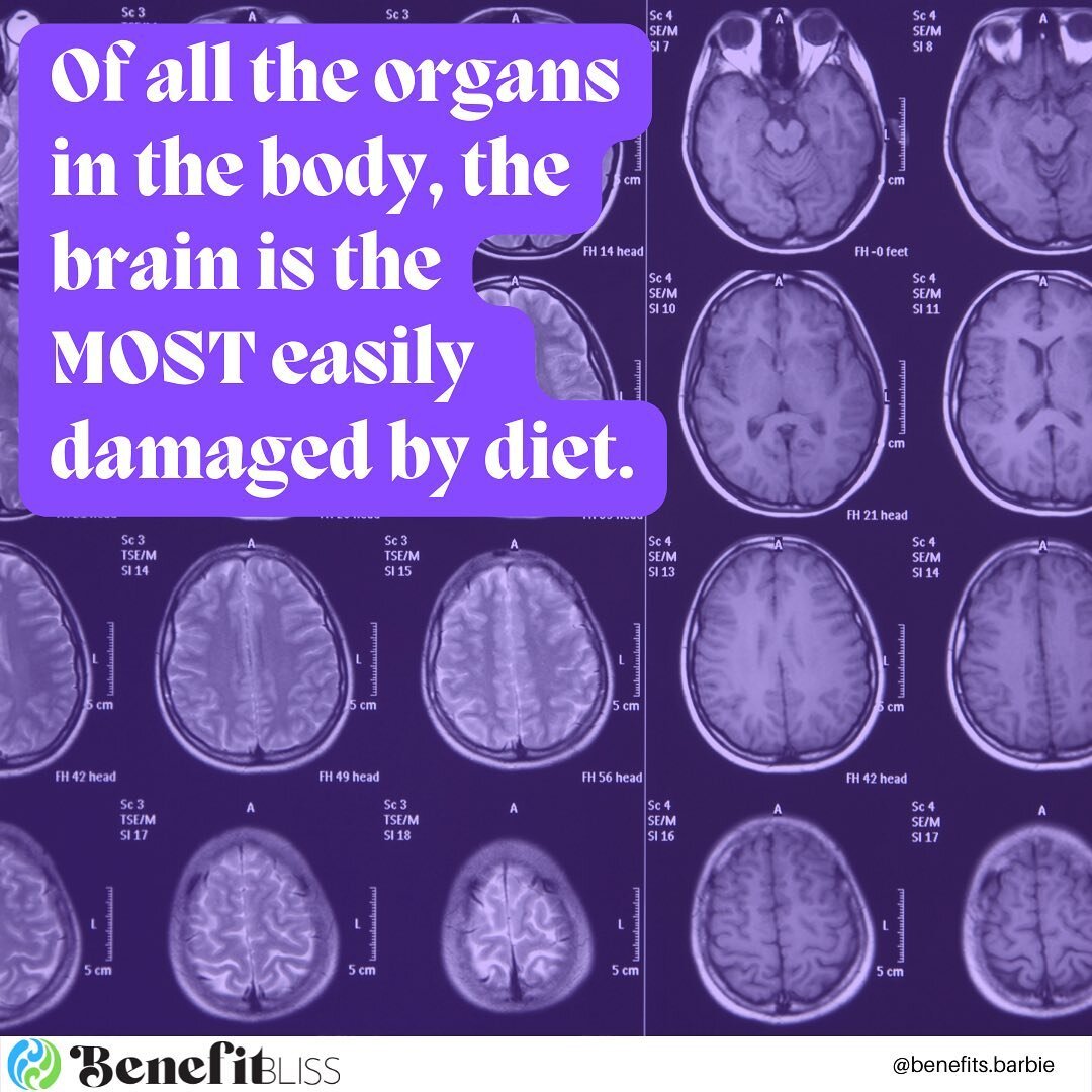 One of my new favorite mentors in brain health is @dr_mosconi and I learned from her that of all the organs in the body, the brain is the most easily damaged by a bad diet.

WOW.

Our brains rely on the nutrients in our diet to run our entire body, n