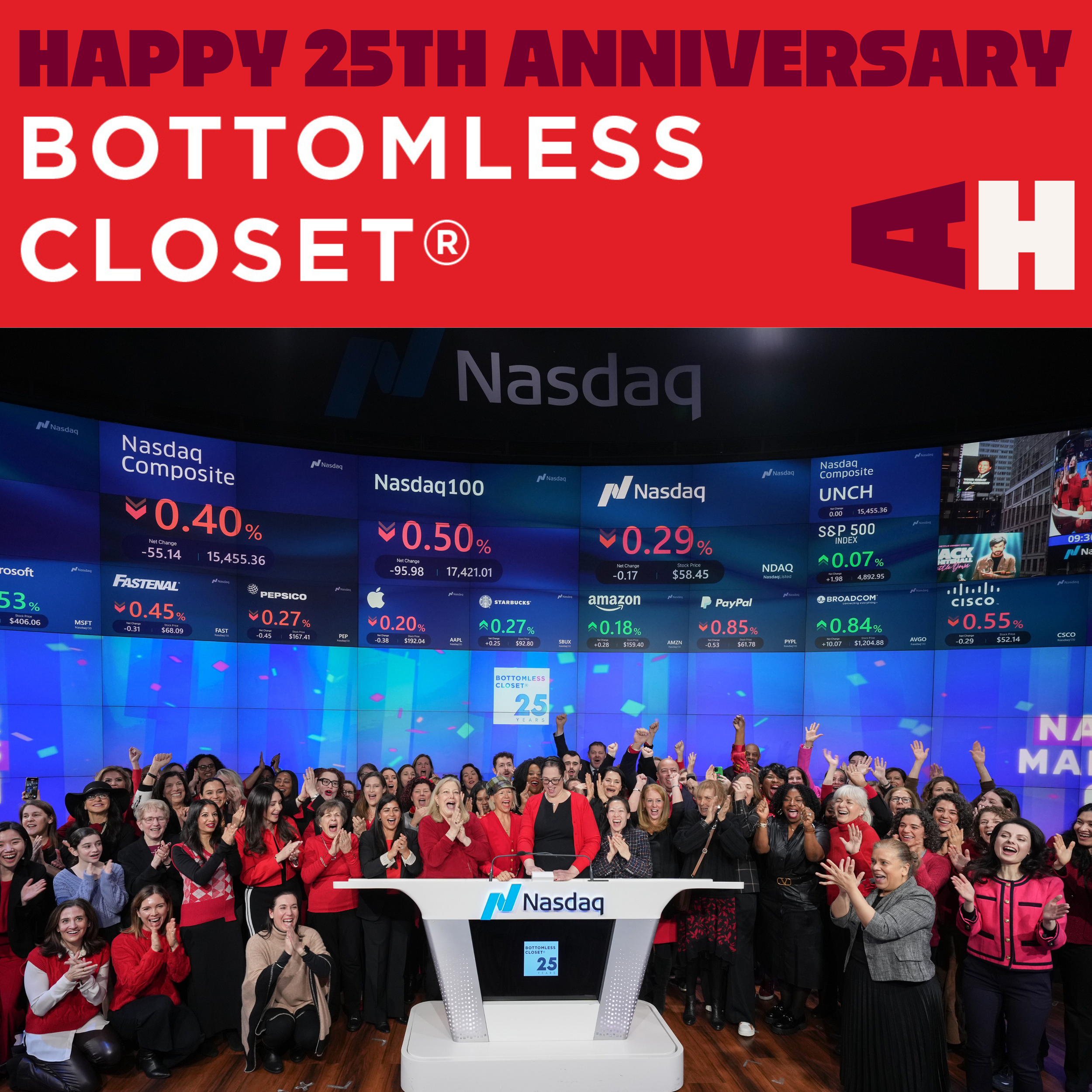 Bottomless Closet - 25th Anniversary at NASDAQ
