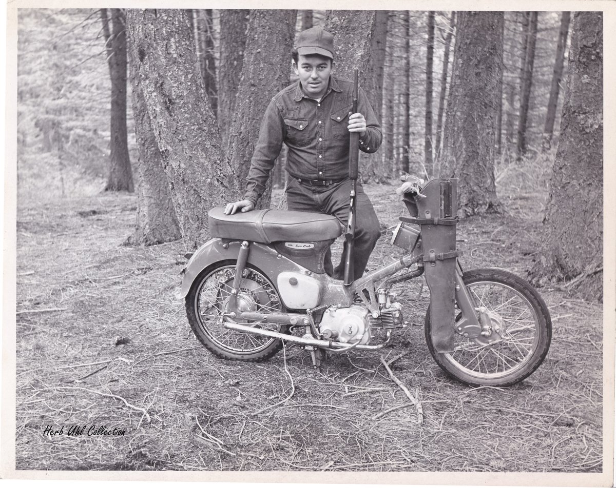 Herb Uhl with a Honda Trail