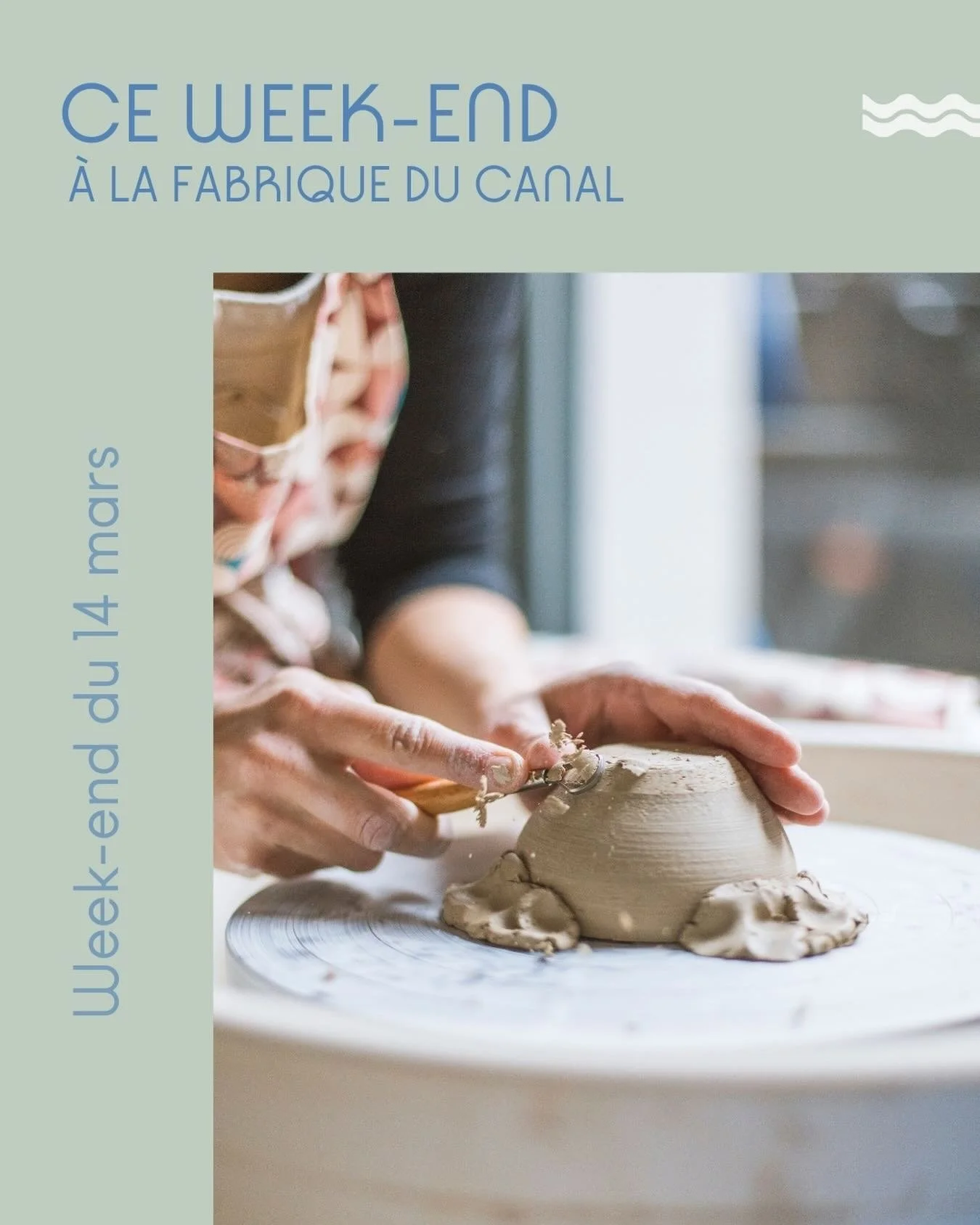 Ce week-end &agrave; La Fabrique du Canal c&rsquo;est full tournage !

🌀TOURNAGE :

➡️ Slow Friday : vendredi 13 mars de 12h30 &agrave; 14h / 40&euro; / le mini format parfait pour vous lancer sans peur on d&eacute;couvre les gestes du tournage sans