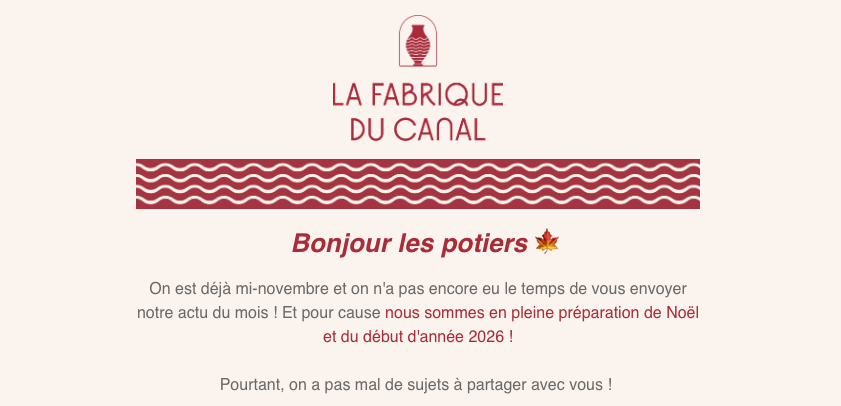 Newsletter de novembre 2025 🌰