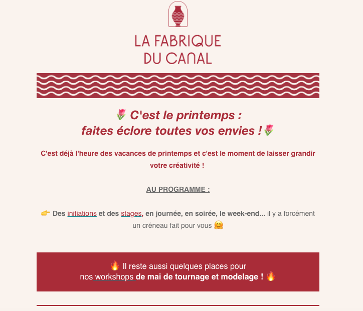 Newsletter vacances de printemps 2026 ! 🌸