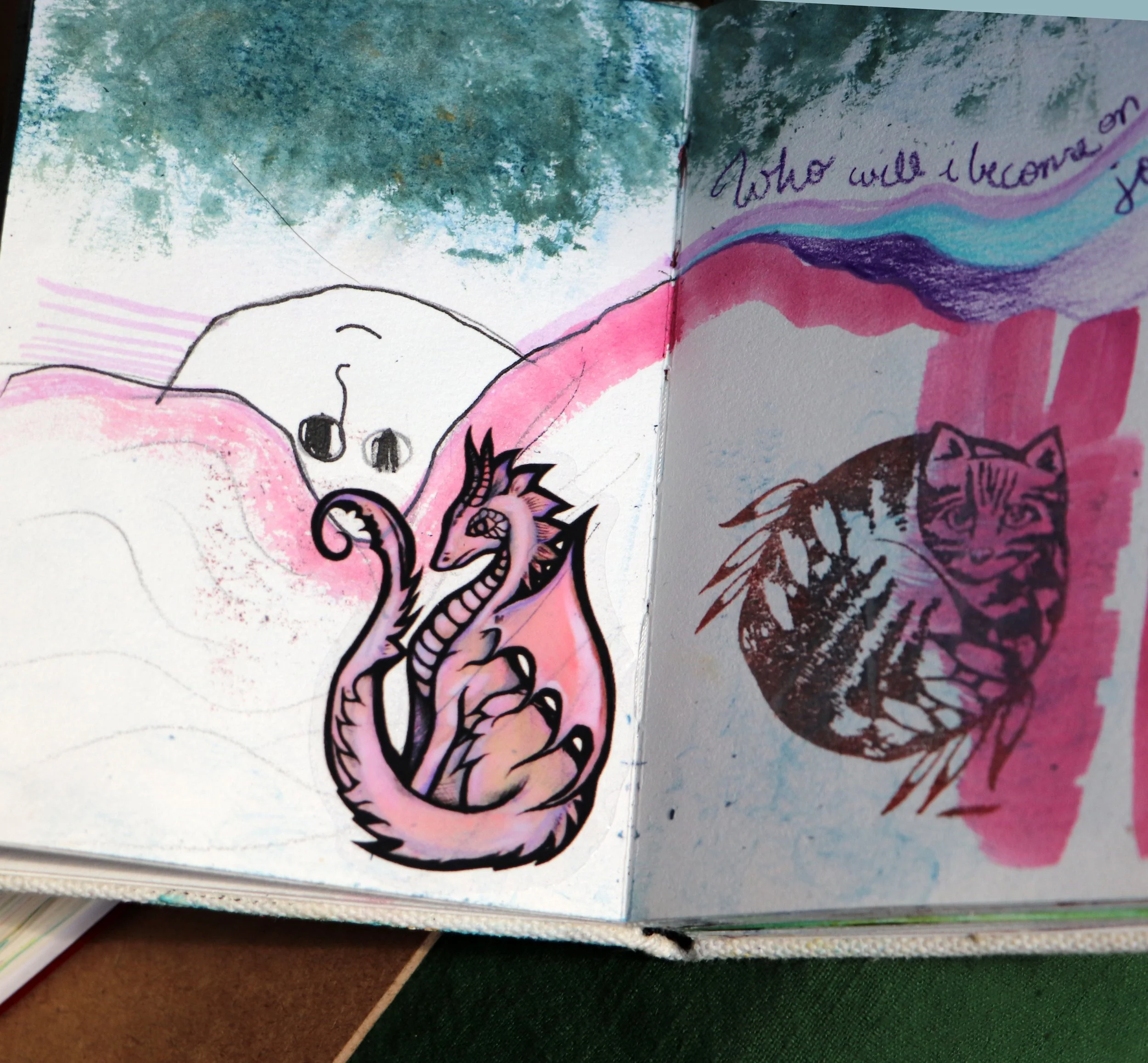 
In Michigan's realm, art dragons roam,
Crafted by the artist, a creative home.
Geek and nerd, in passion's fire they partake,
Their canvas aglow, where fantasies awake.