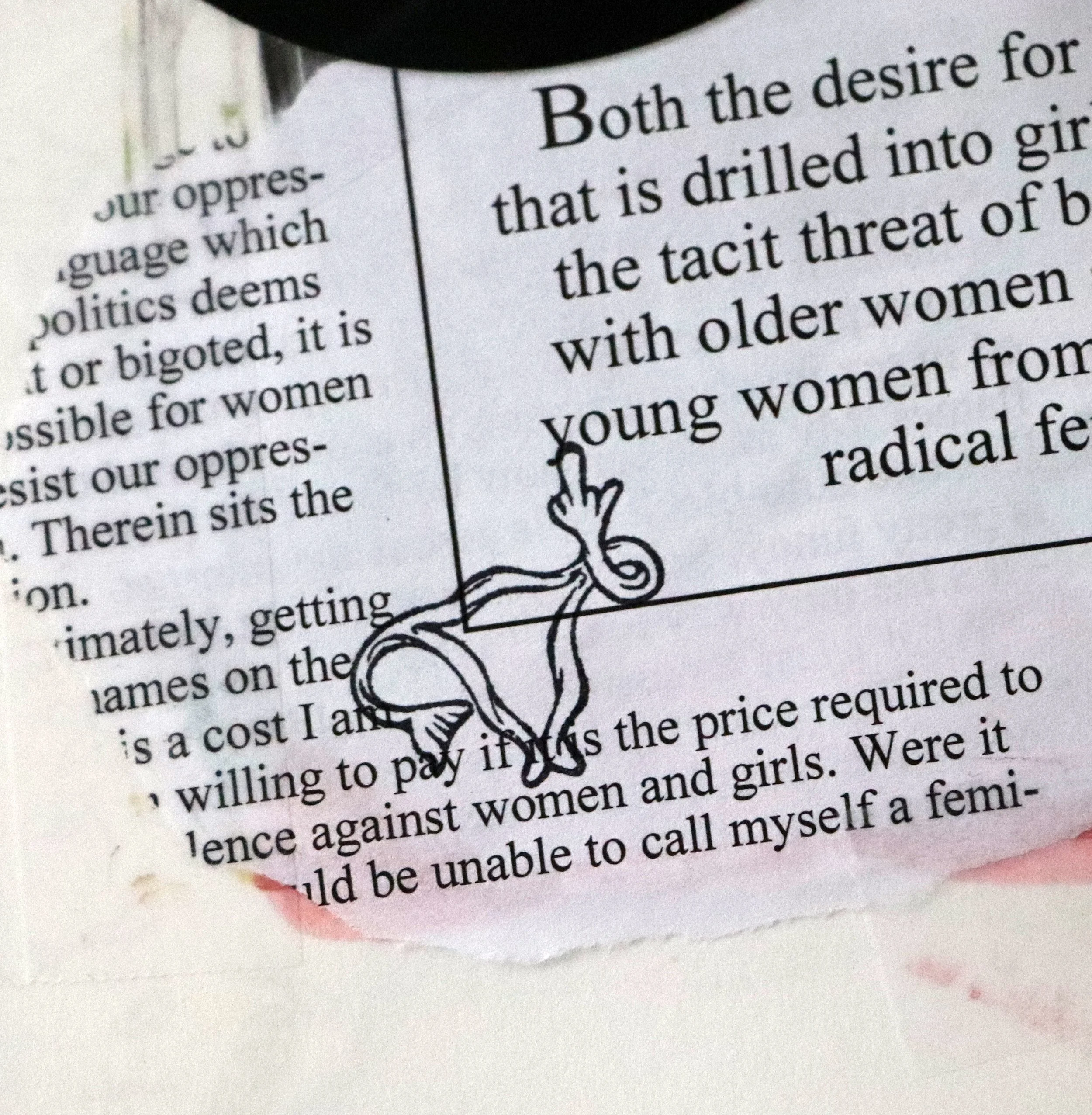 Middle Finger Uterus stamps