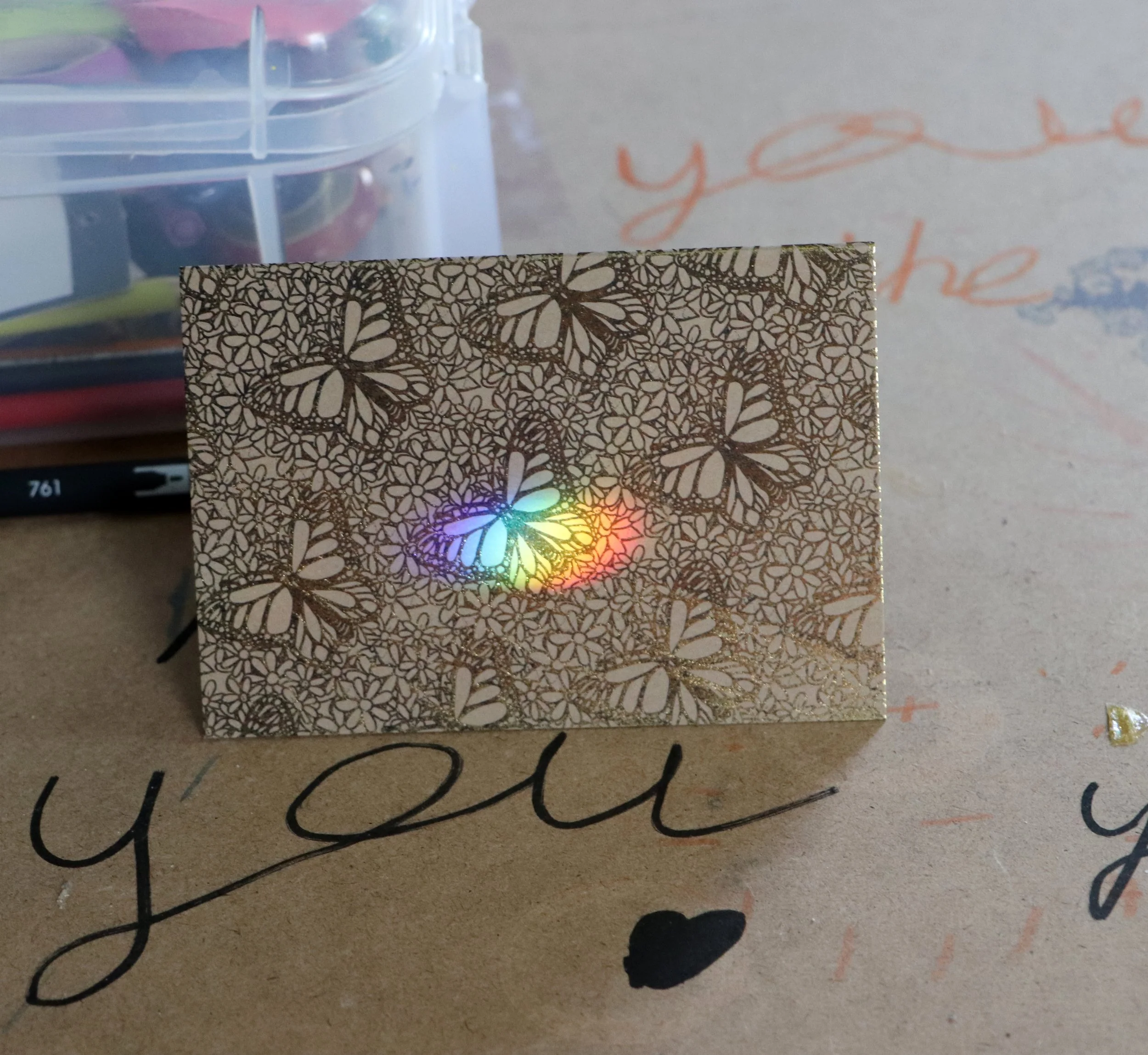 foil butterfly wrapping paper