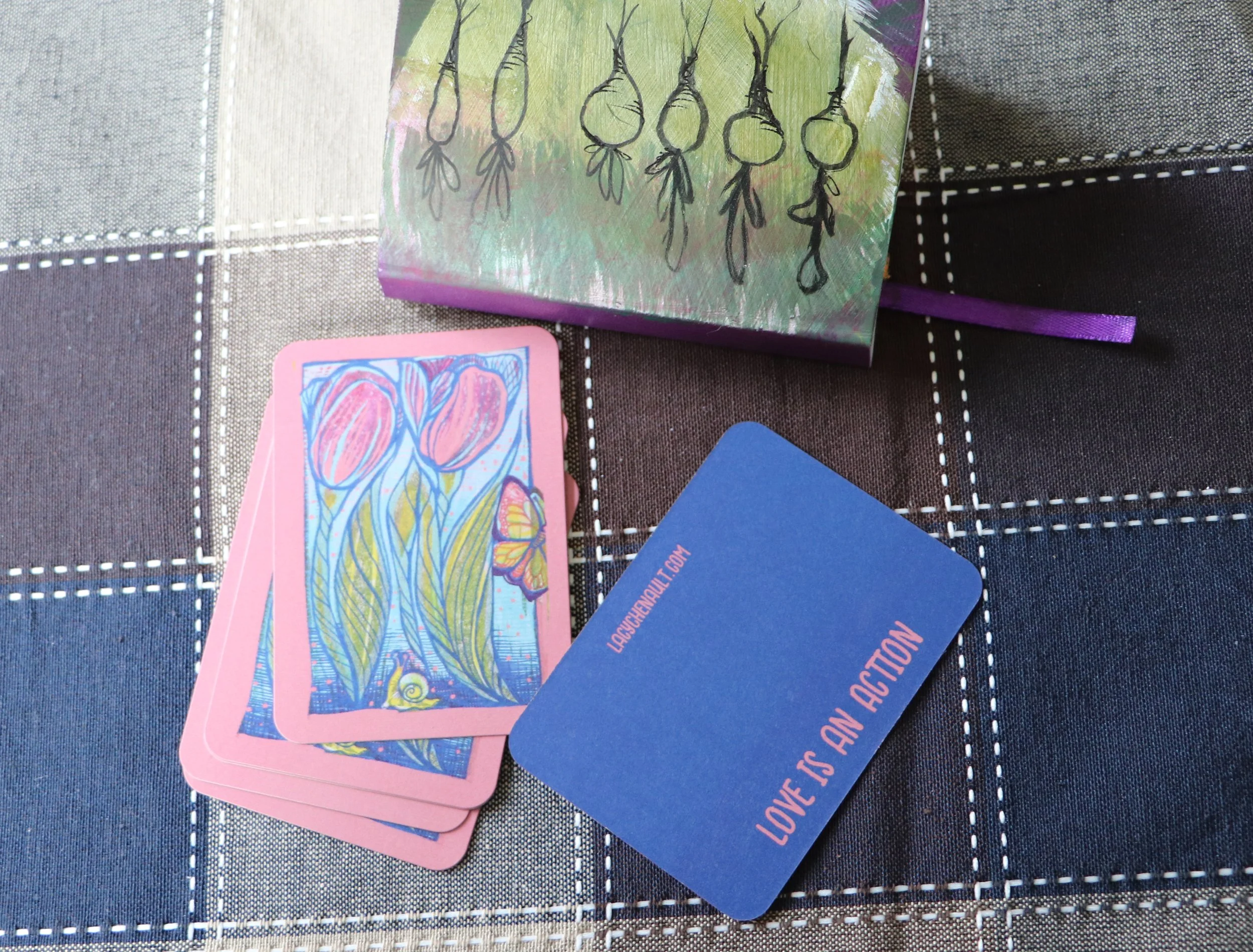 Love is an action ATC card