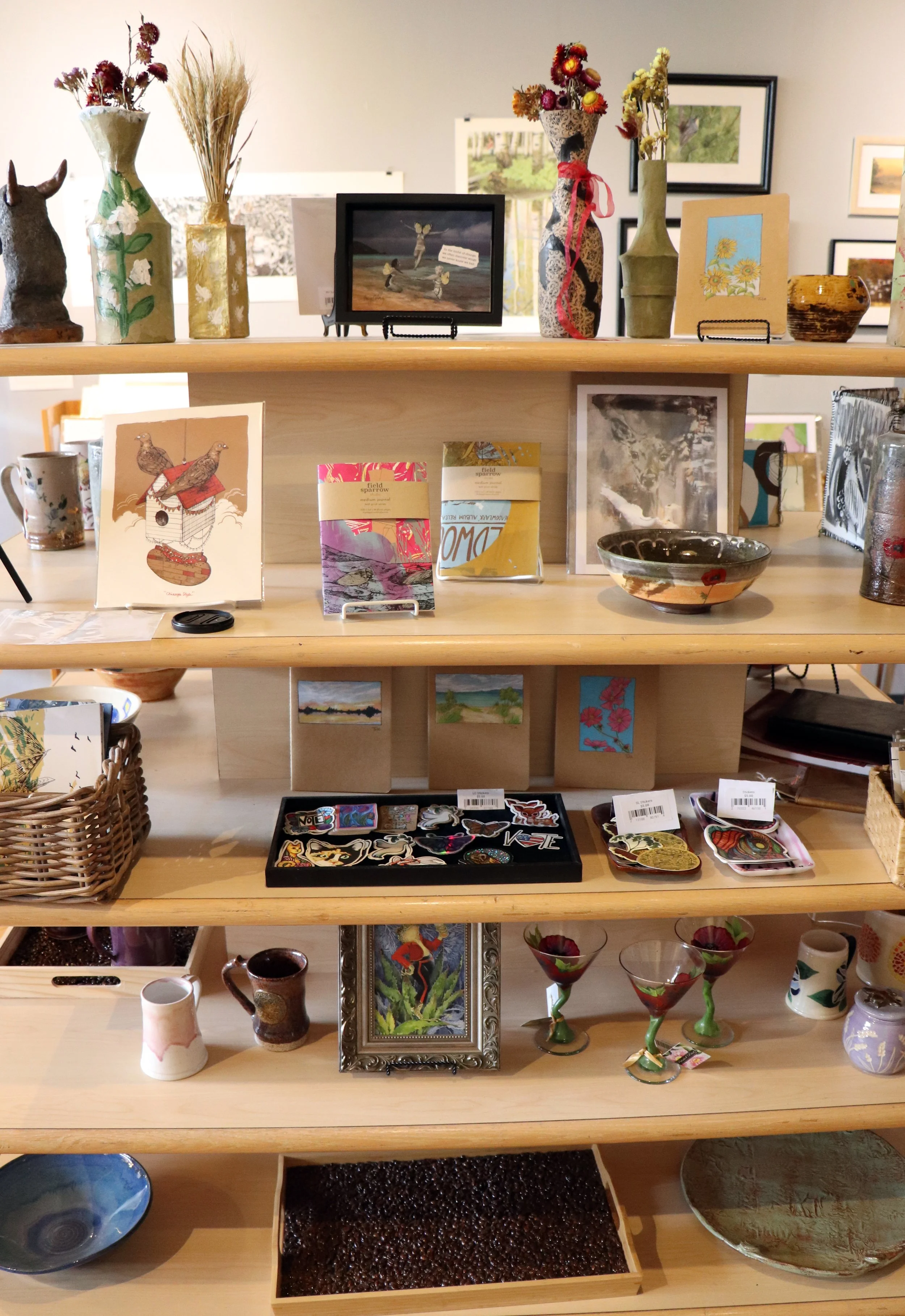 Stickers by lacy Chenault Are Now Available at Eastend Art Center in Marshall Michigan
