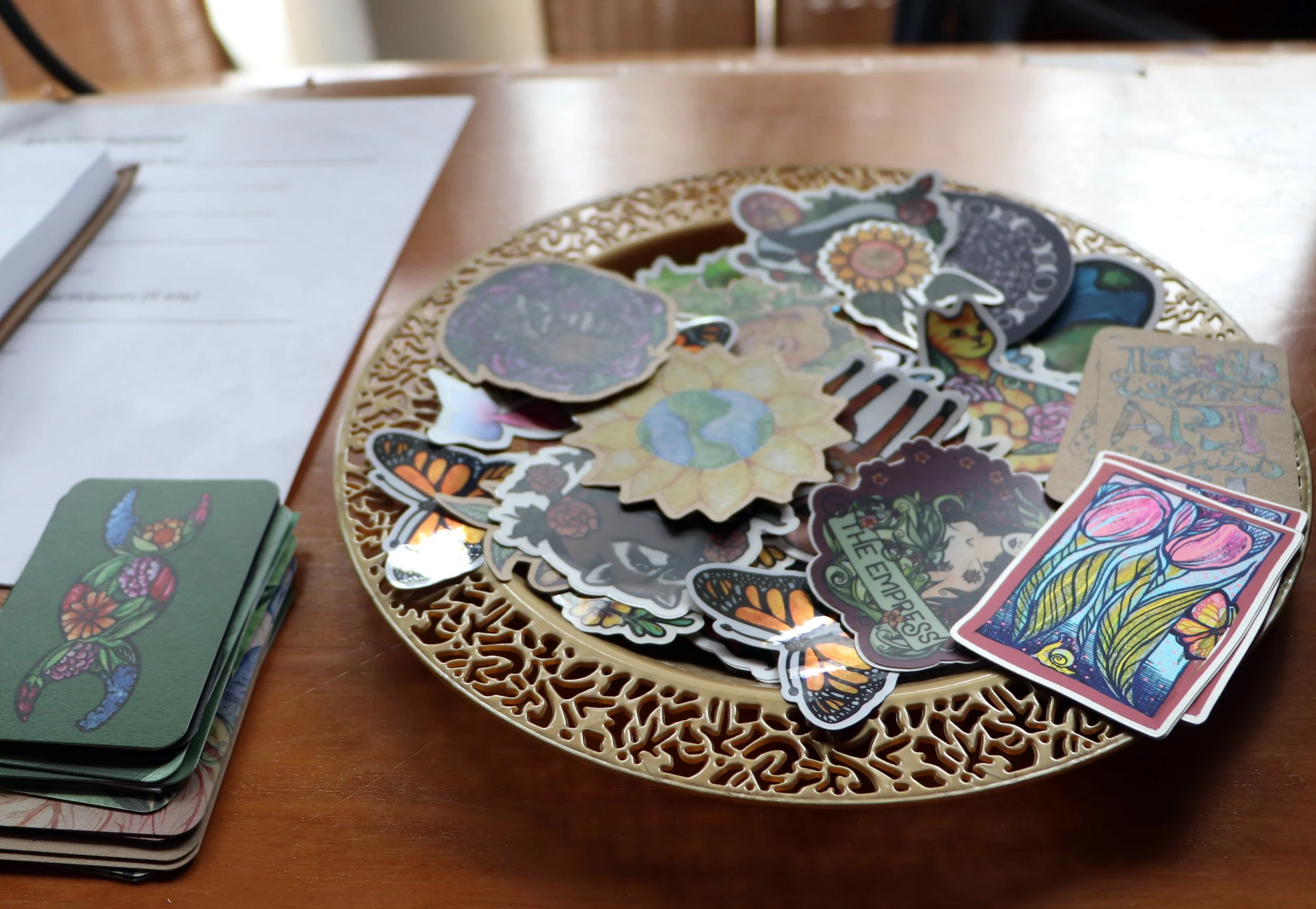 Stickers by lacy Chenault Are Now Available at Eastend Art Center in Marshall Michigan