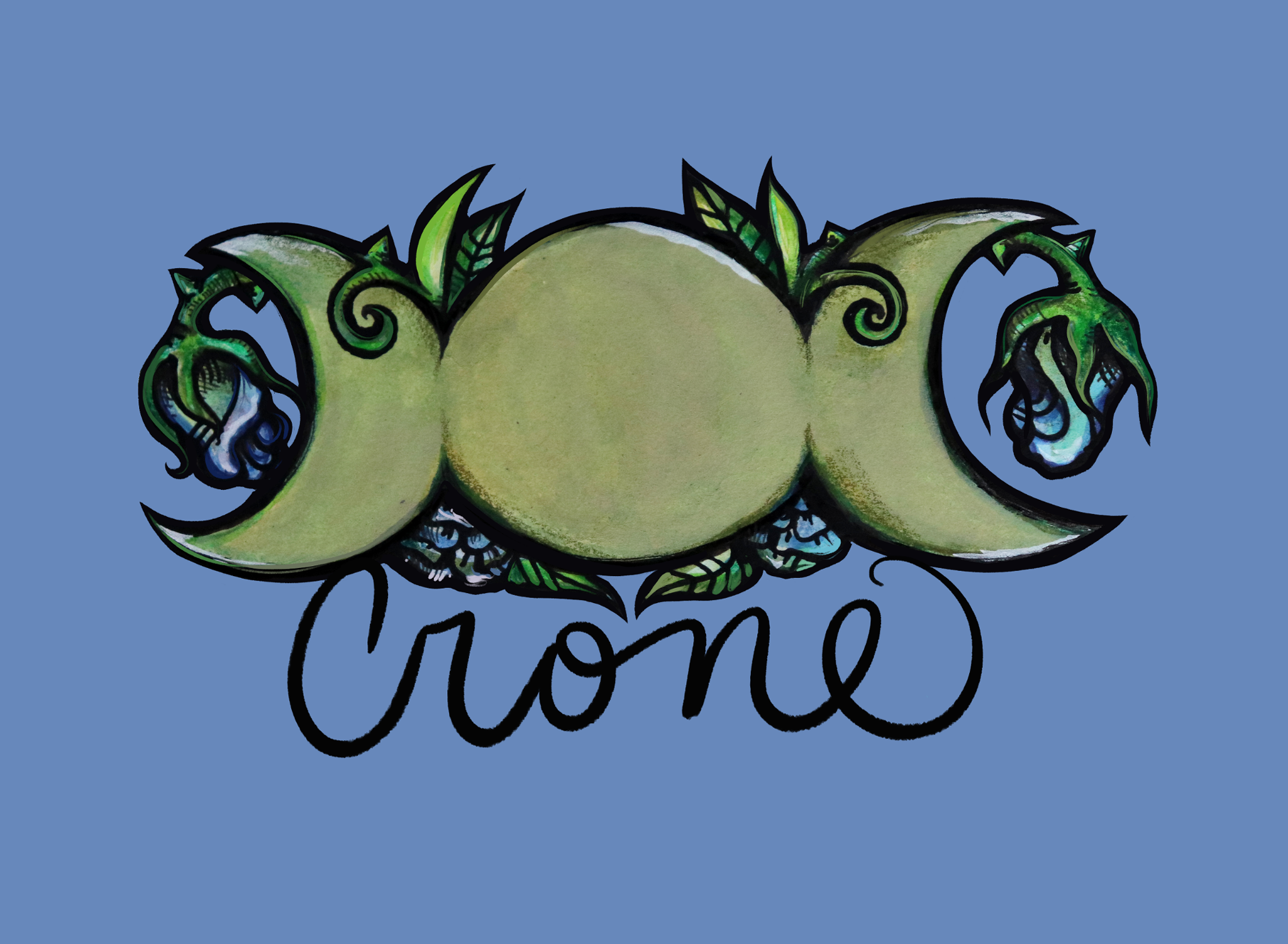 A decorative illustration of a melon with leafy vines, and the word 'home' written in cursive below.