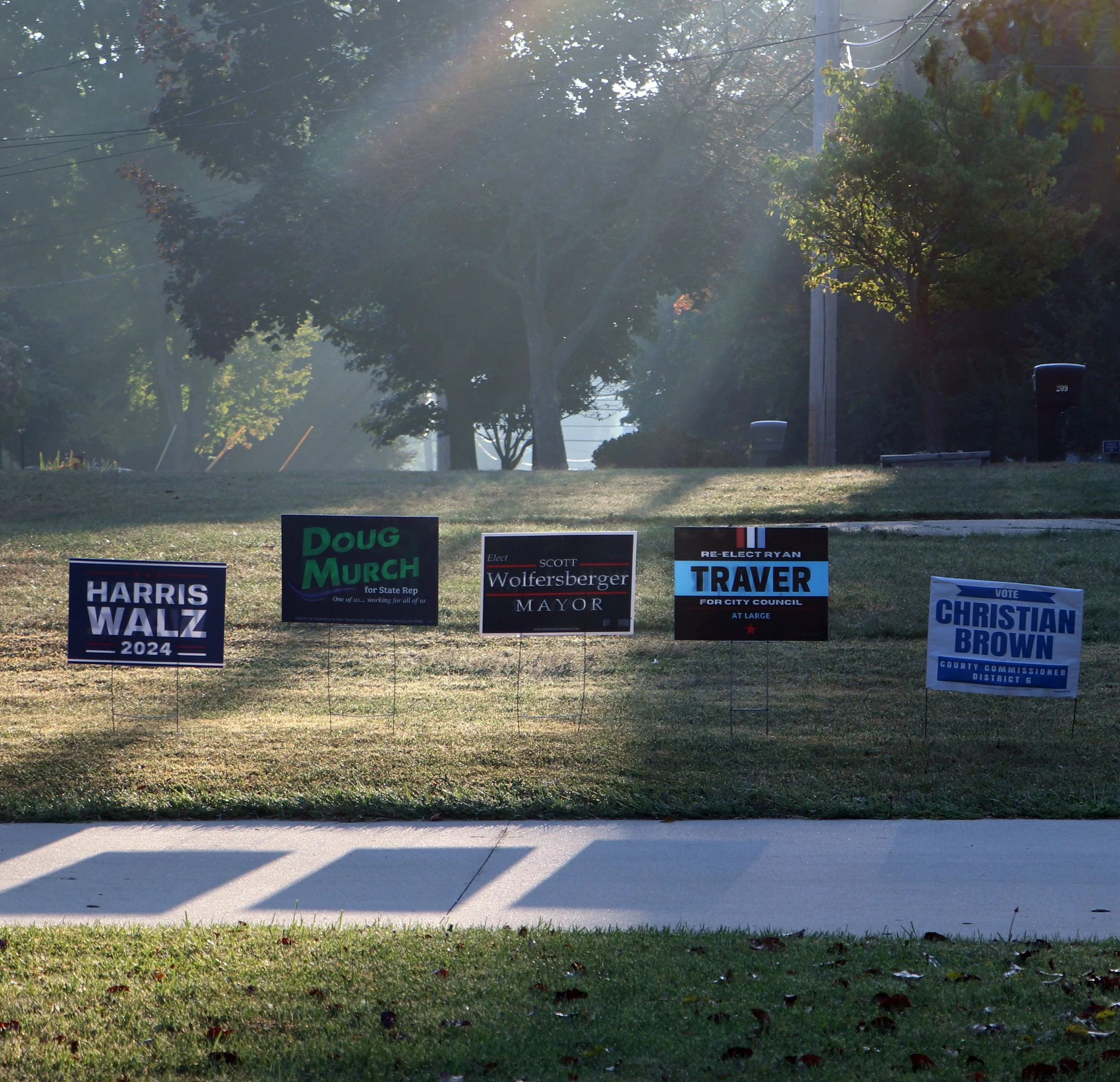 Political signs in Michigan