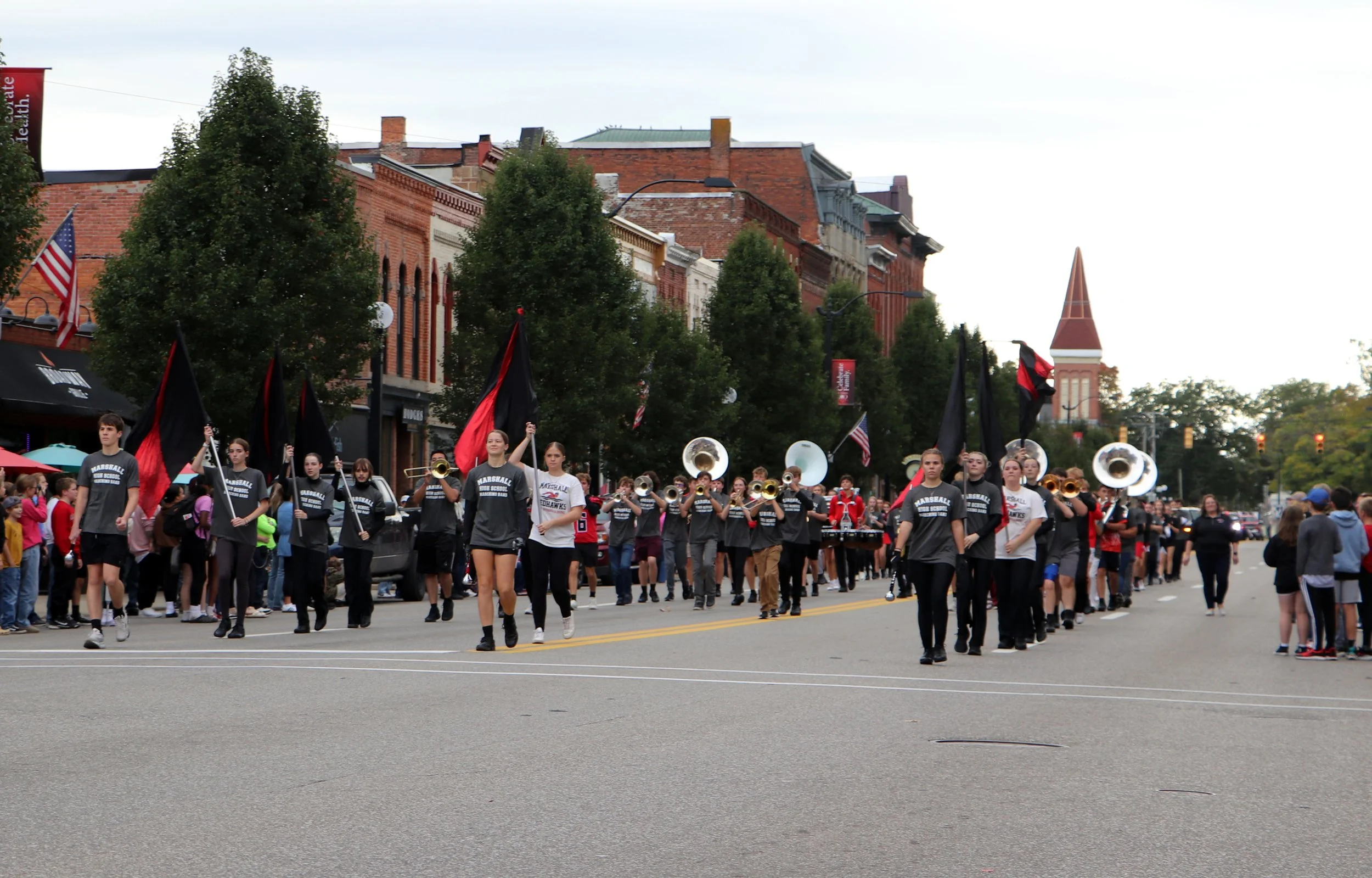 Marshall High School Marching Band in Marshall Michigan 