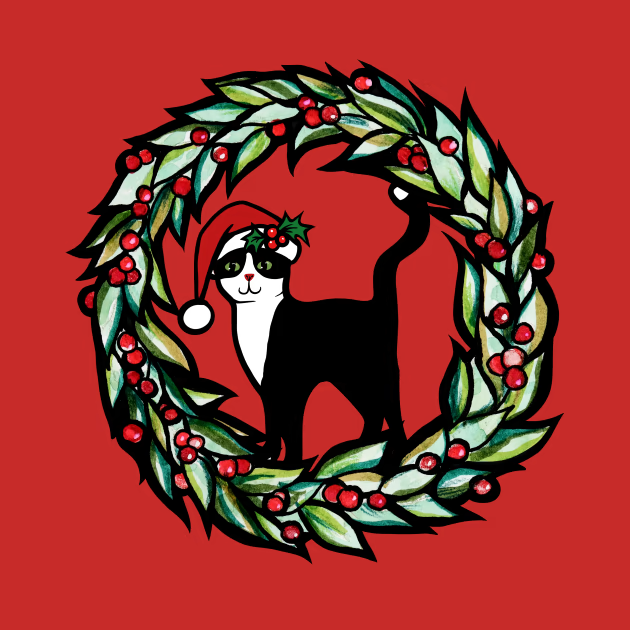 Tuxedo Cat Christmas