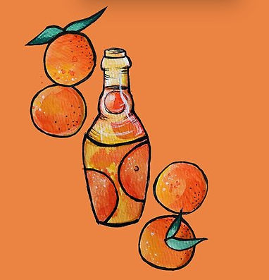 Orange Ramune Soda
