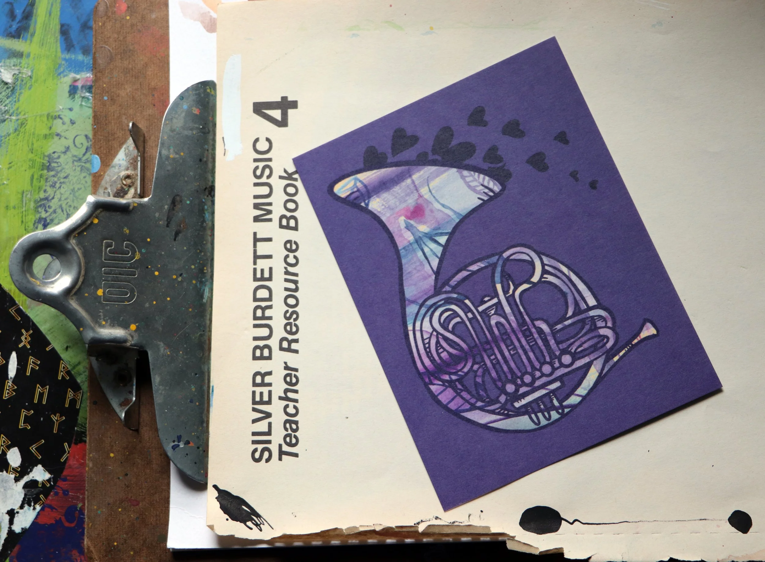 French Horn postcards