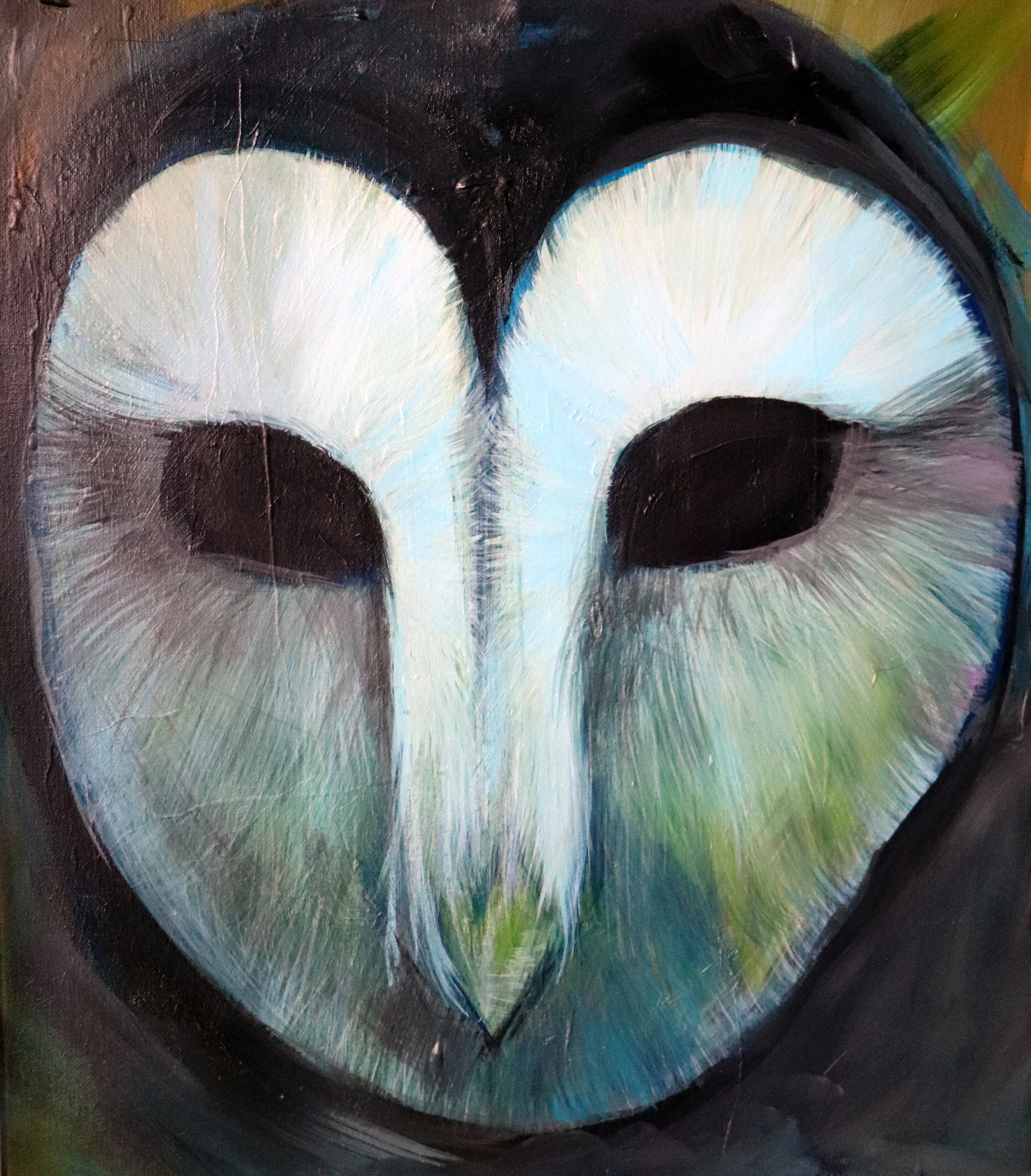 
In Michigan's land, barns stand tall,
Where barn owl's grace in moon's recall.
Lacy's art, a vivid sprawl,
Nature's essence, captured all.