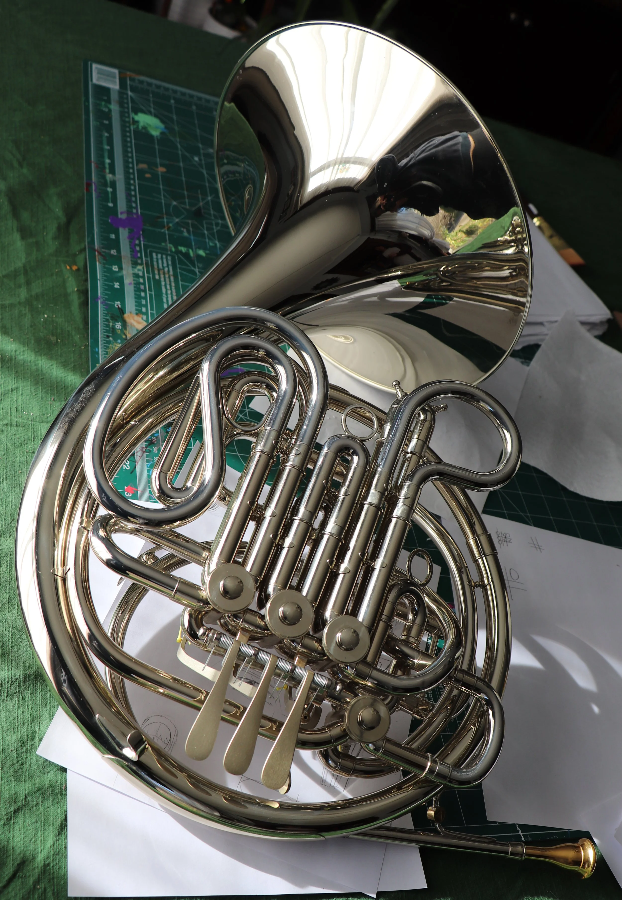 Silver French Horn