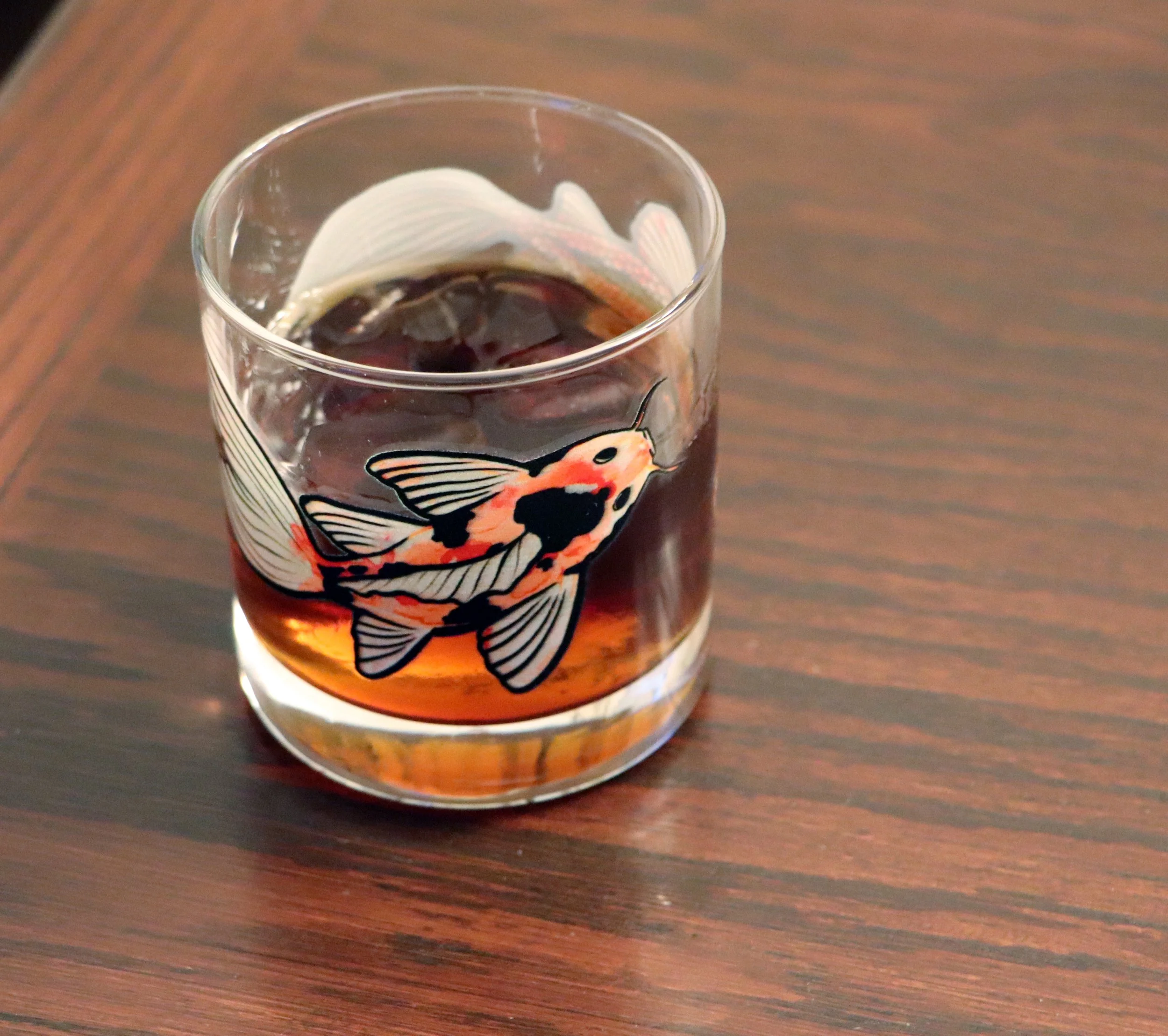 Koi Whiskey Glass