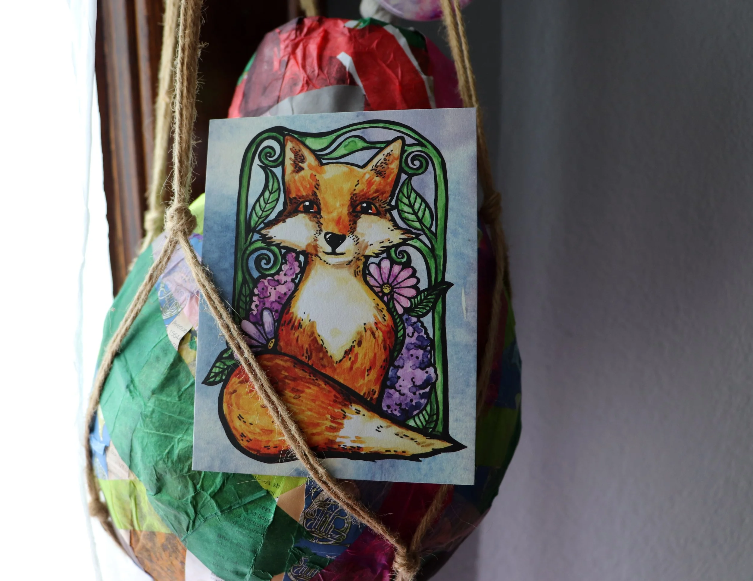 Fox Postcard Foxes leap through dreams painting the world with wonder their vivid presence ignites creativity unlocking doors to boundless expression. Artists see their sly glance a spark for masterpieces born of nature’s enchantment blending life an