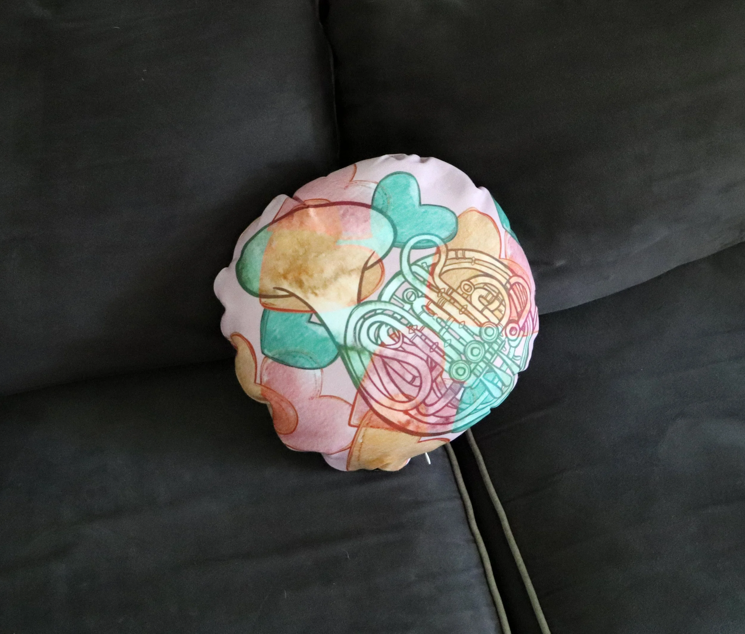french horn pillow 