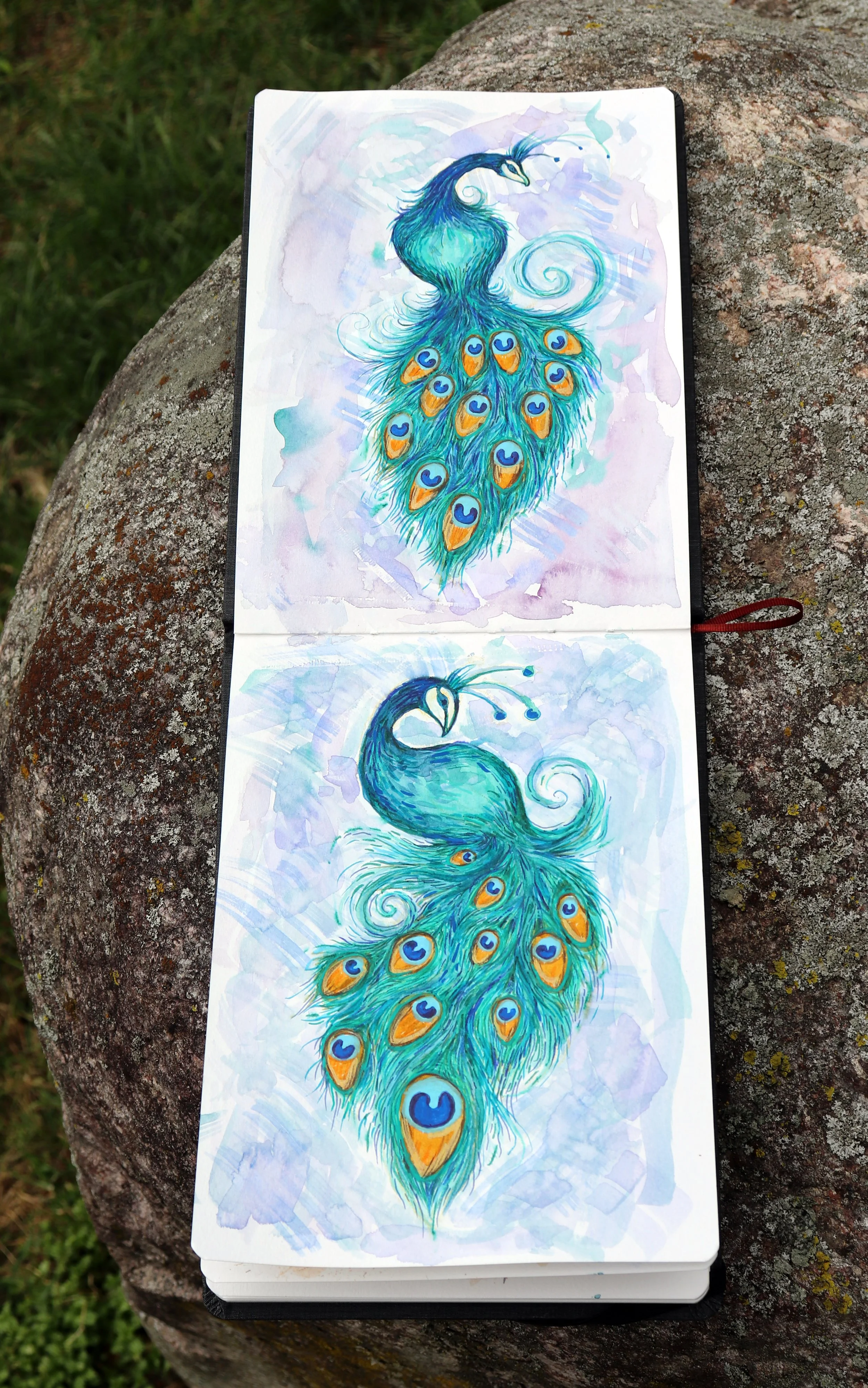 peacock art "Like a walking kaleidoscope, the peacock enchants us with its ever-changing palette of colors."