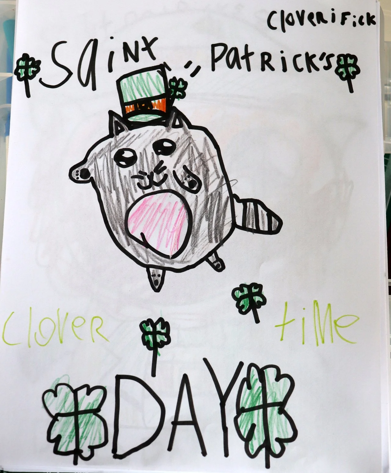 St patricks day cat art