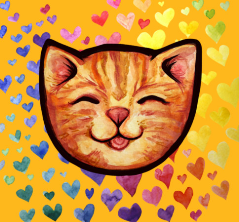 Rainbow Ginger Cat 