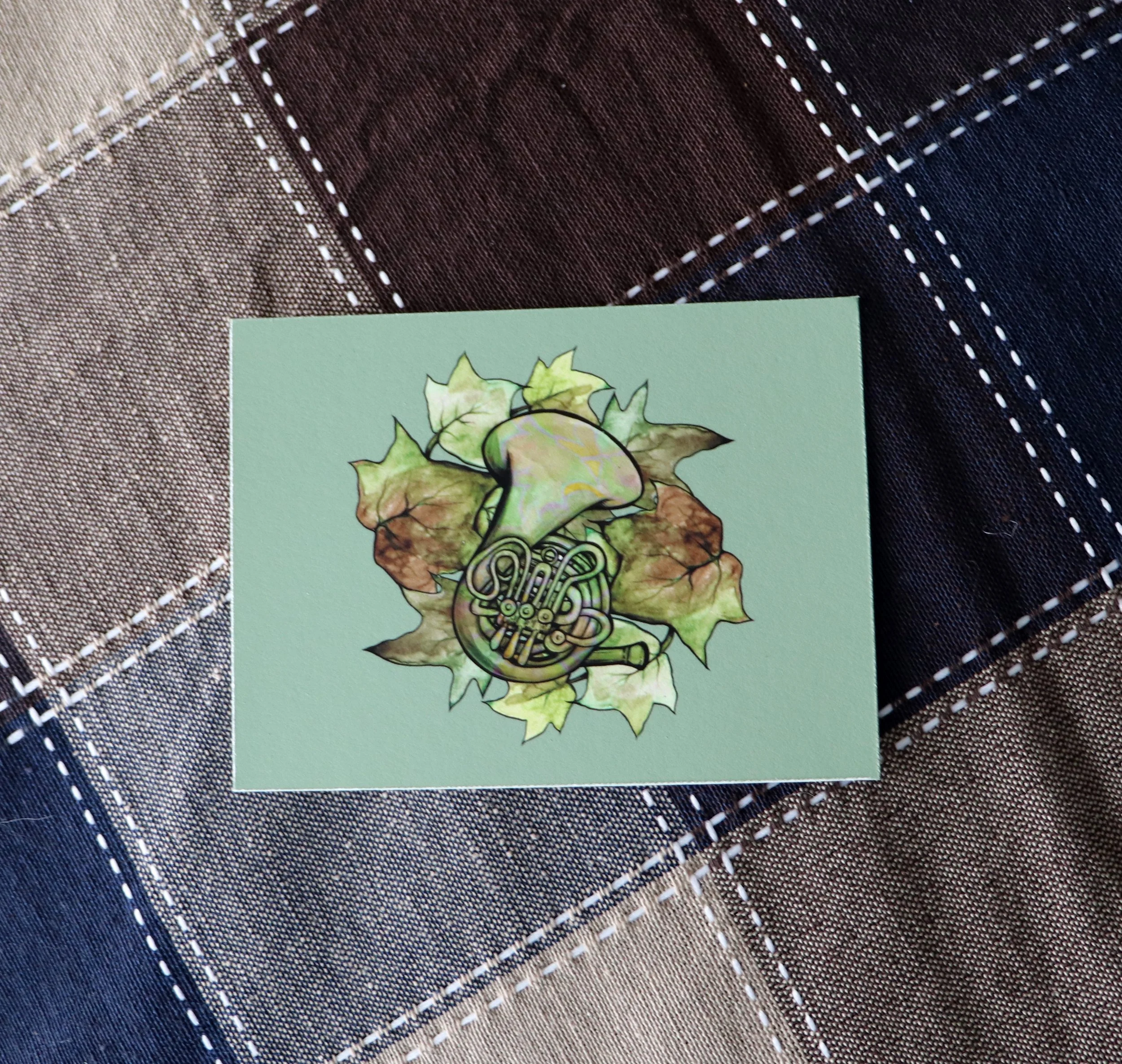 French Horn Ivy Art