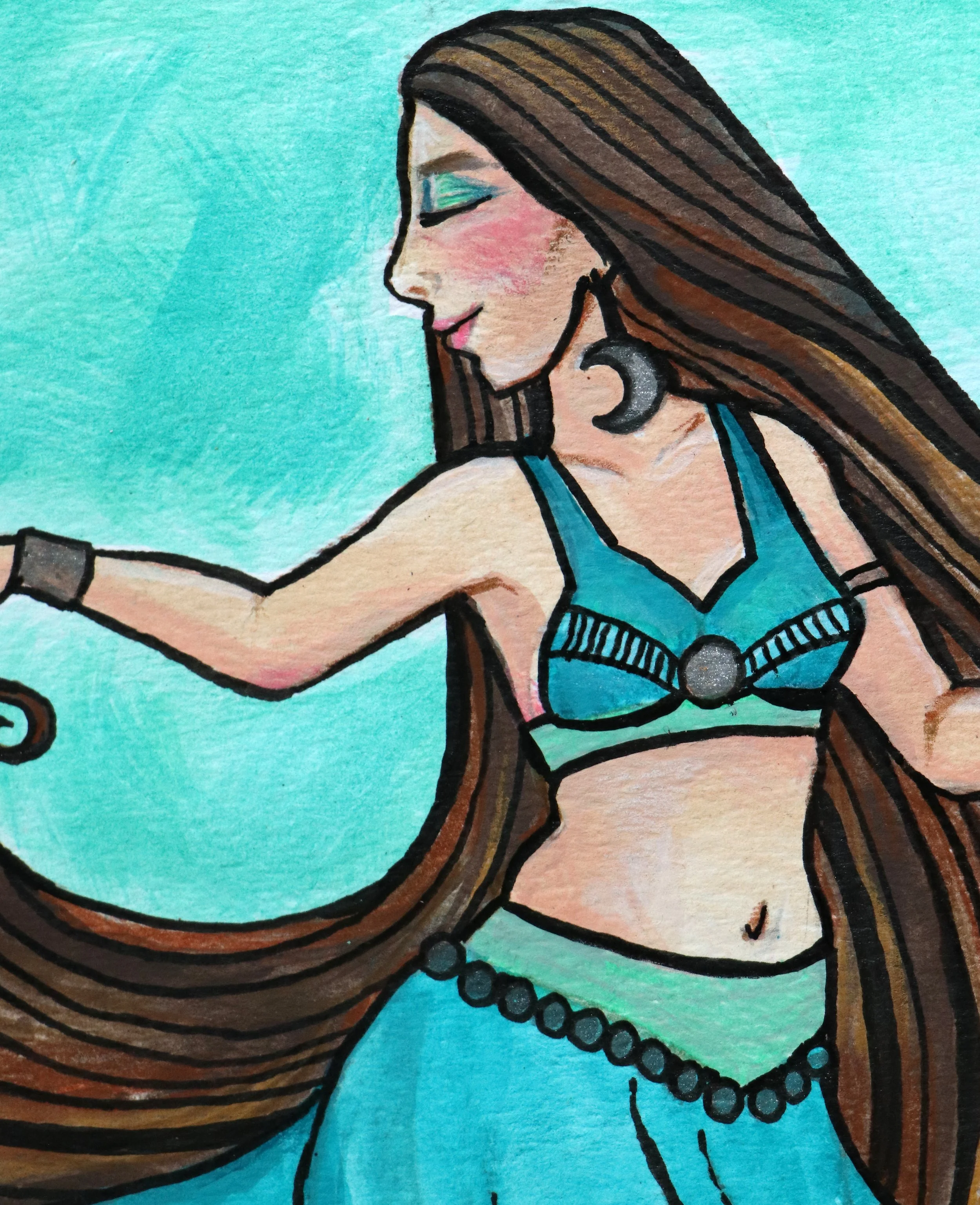 Teal Belly Dancer art