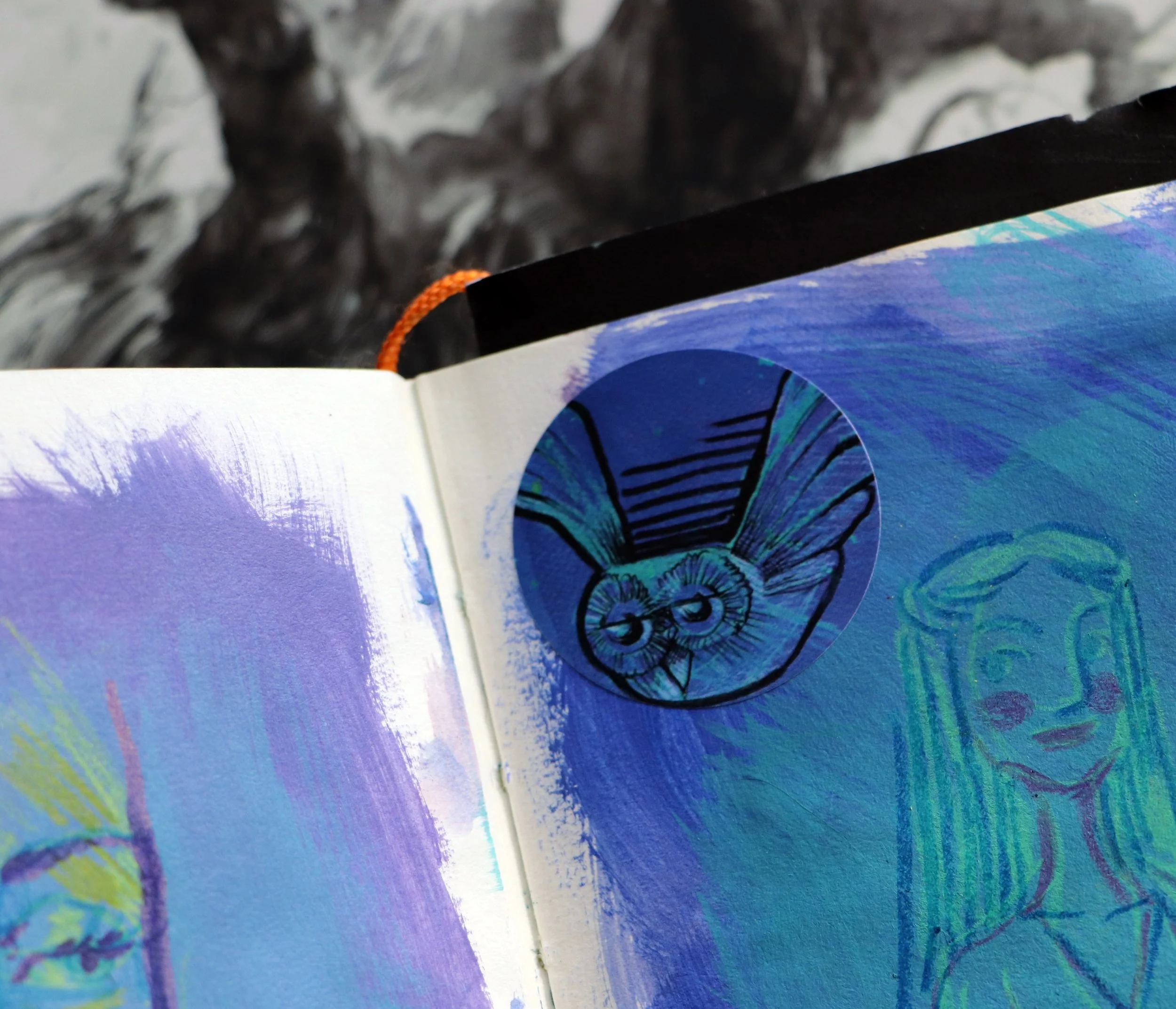 Purple Owl Sticker Nature whispers through the work of Lacy Chenault her illustrations a tribute to the harmony of life owls take flight in her art silent guardians of the forest her hands transform paper into realms of wonder every line a testament 