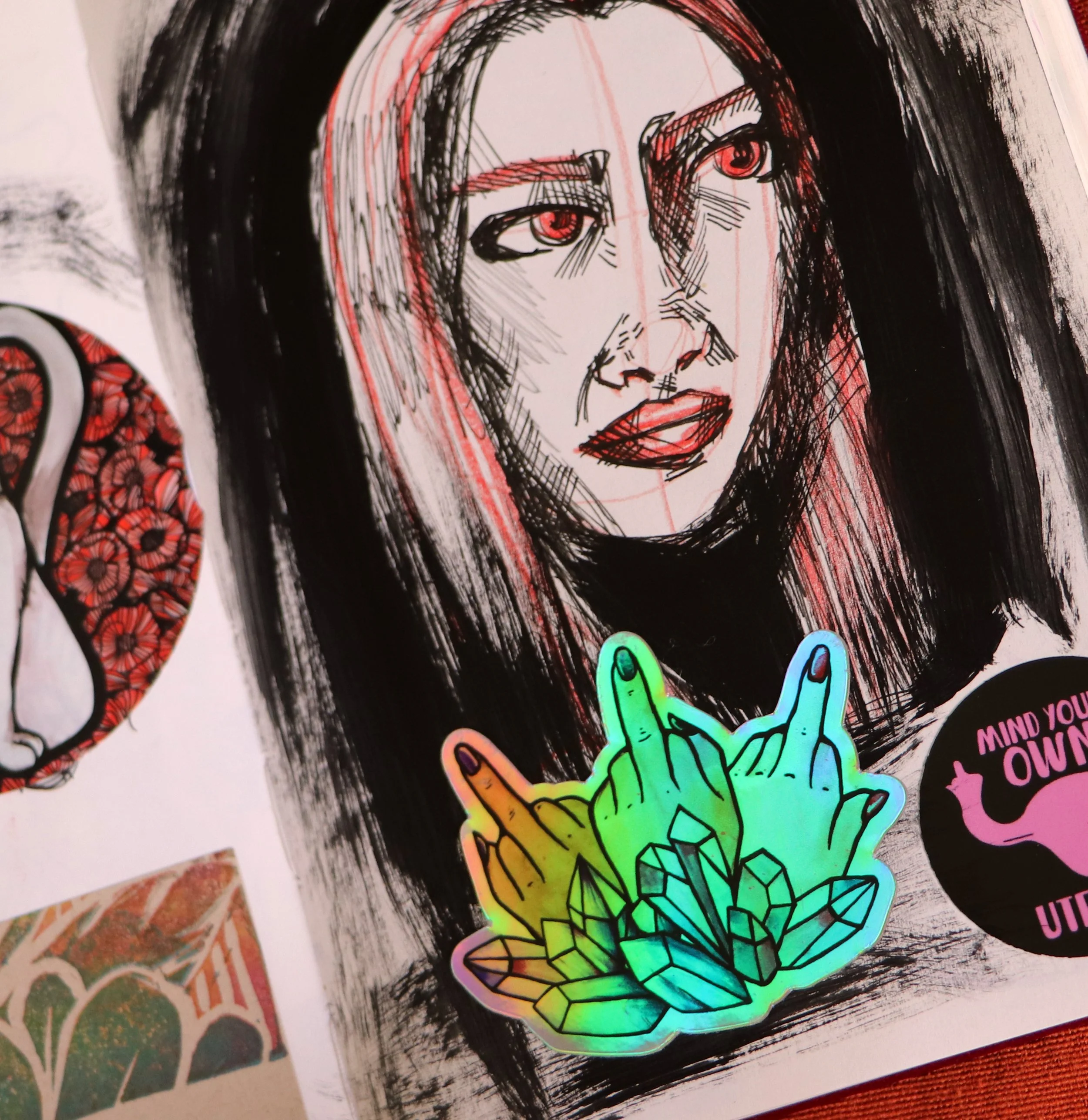 Middle finger feminista