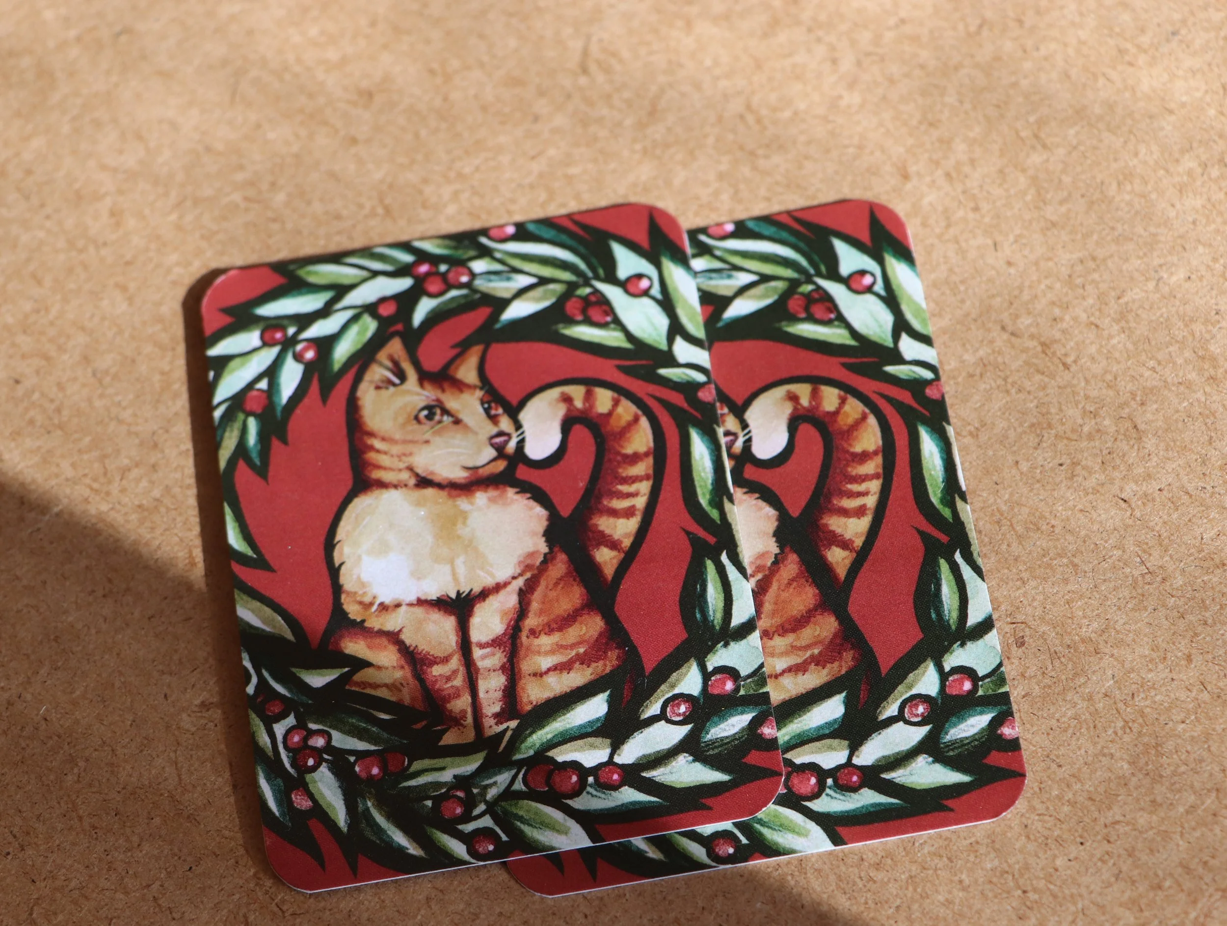 Orange cat christmas