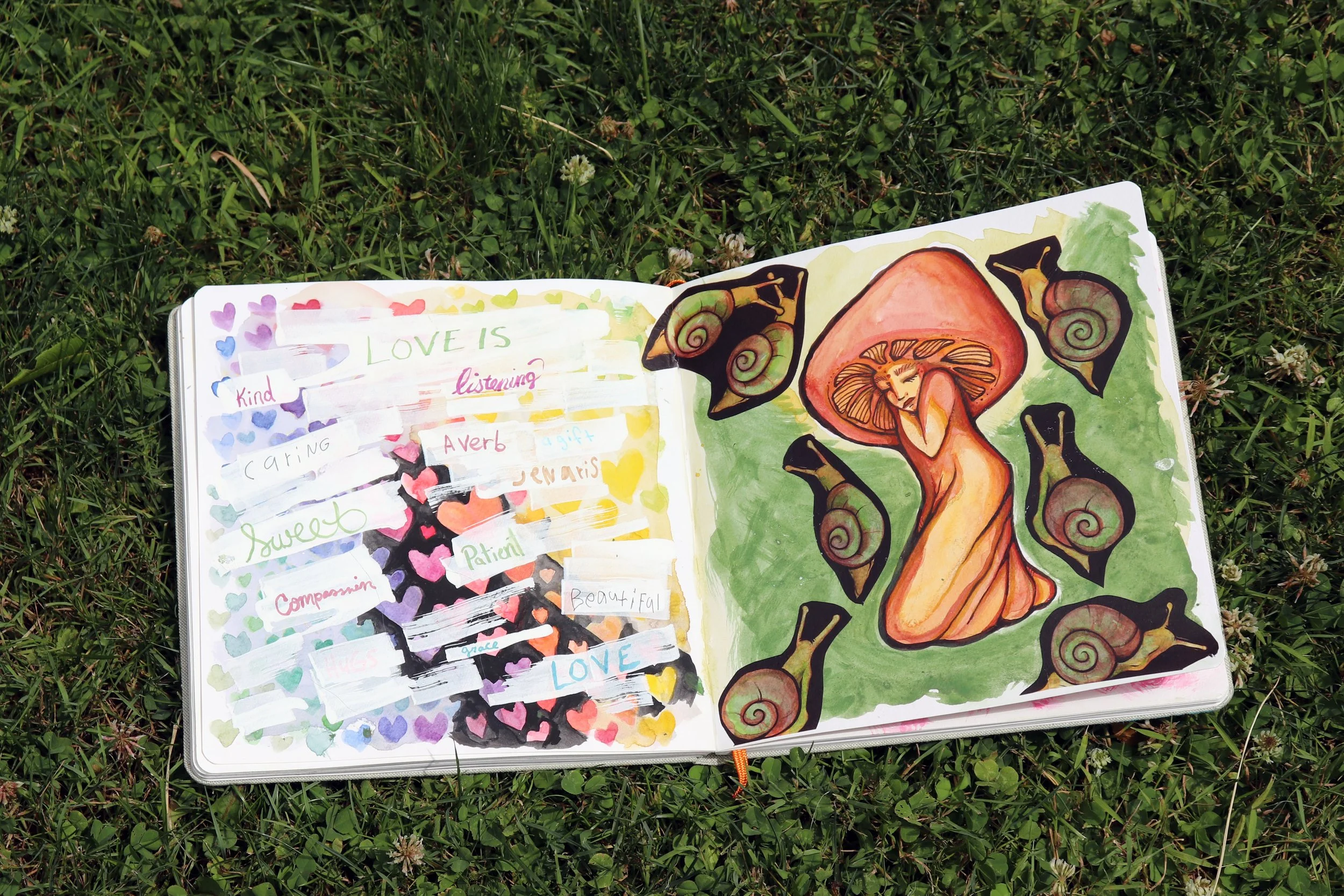 Snails art journal