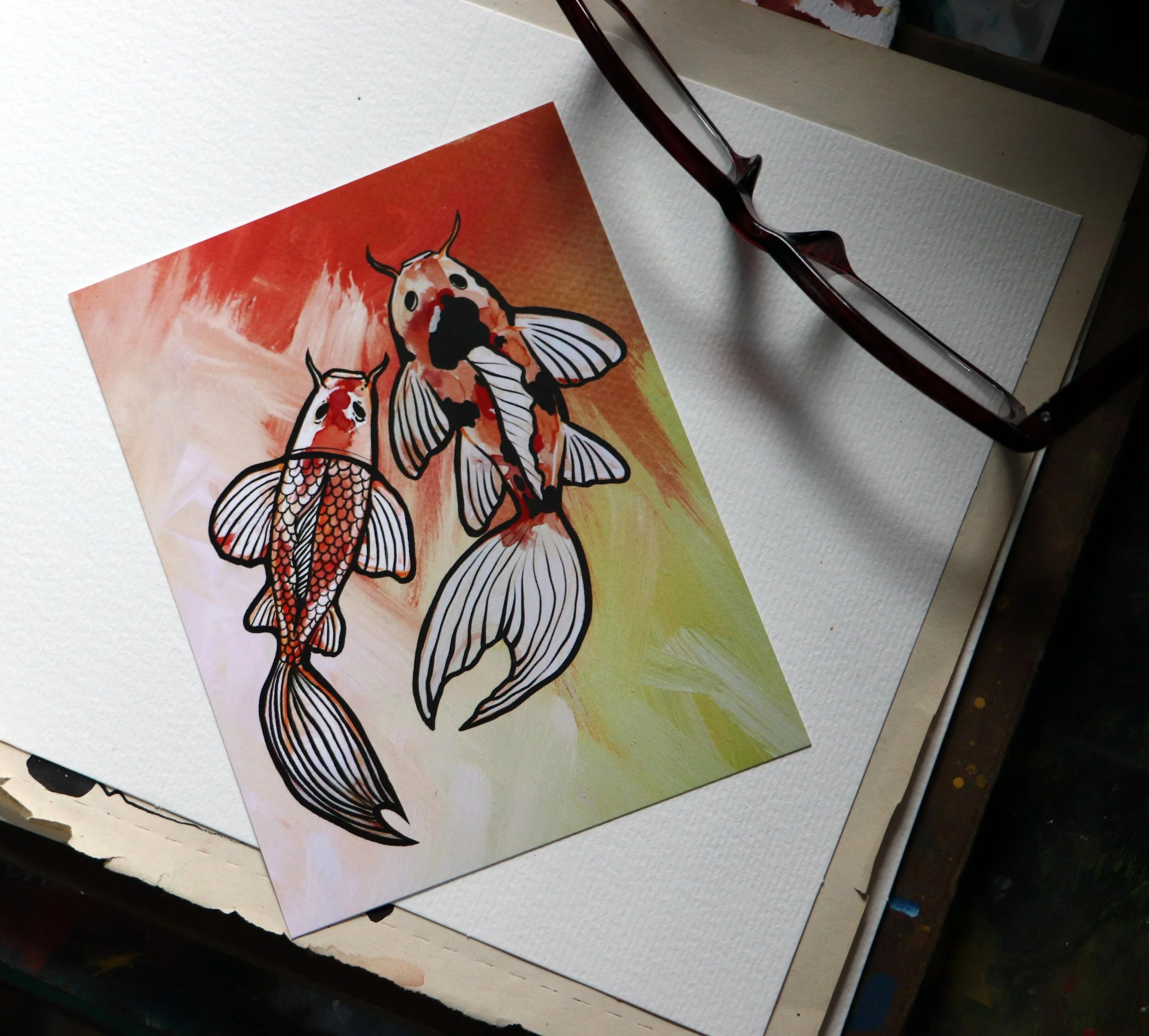 Koi postcards
