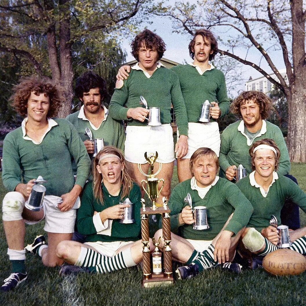 Throwback to these legends winning a local rugby 7s tournament in #1973... Rumor has it they also won the drink up and the hair growing competition 💚🤍

Lastly, a special shout-out to old mate in the 2nd row with the incredible mo!

#Throwback #TBT 