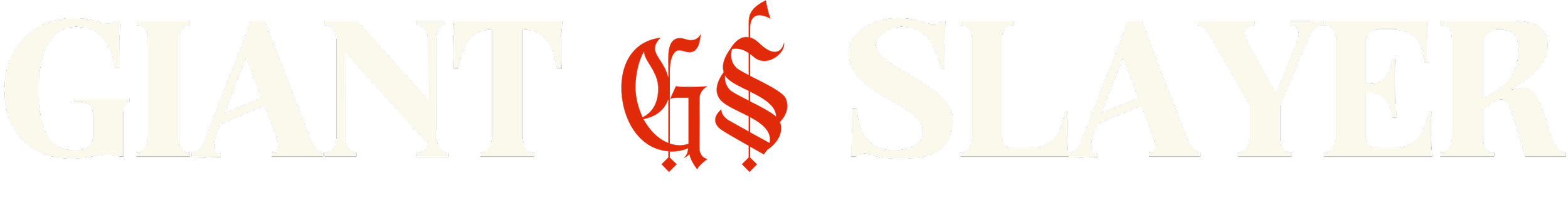 Text reading "Giant & Slayer" in large font, with a black background.