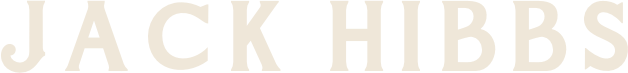Text that says 'JACK HIBBS' in large, bold, block letters