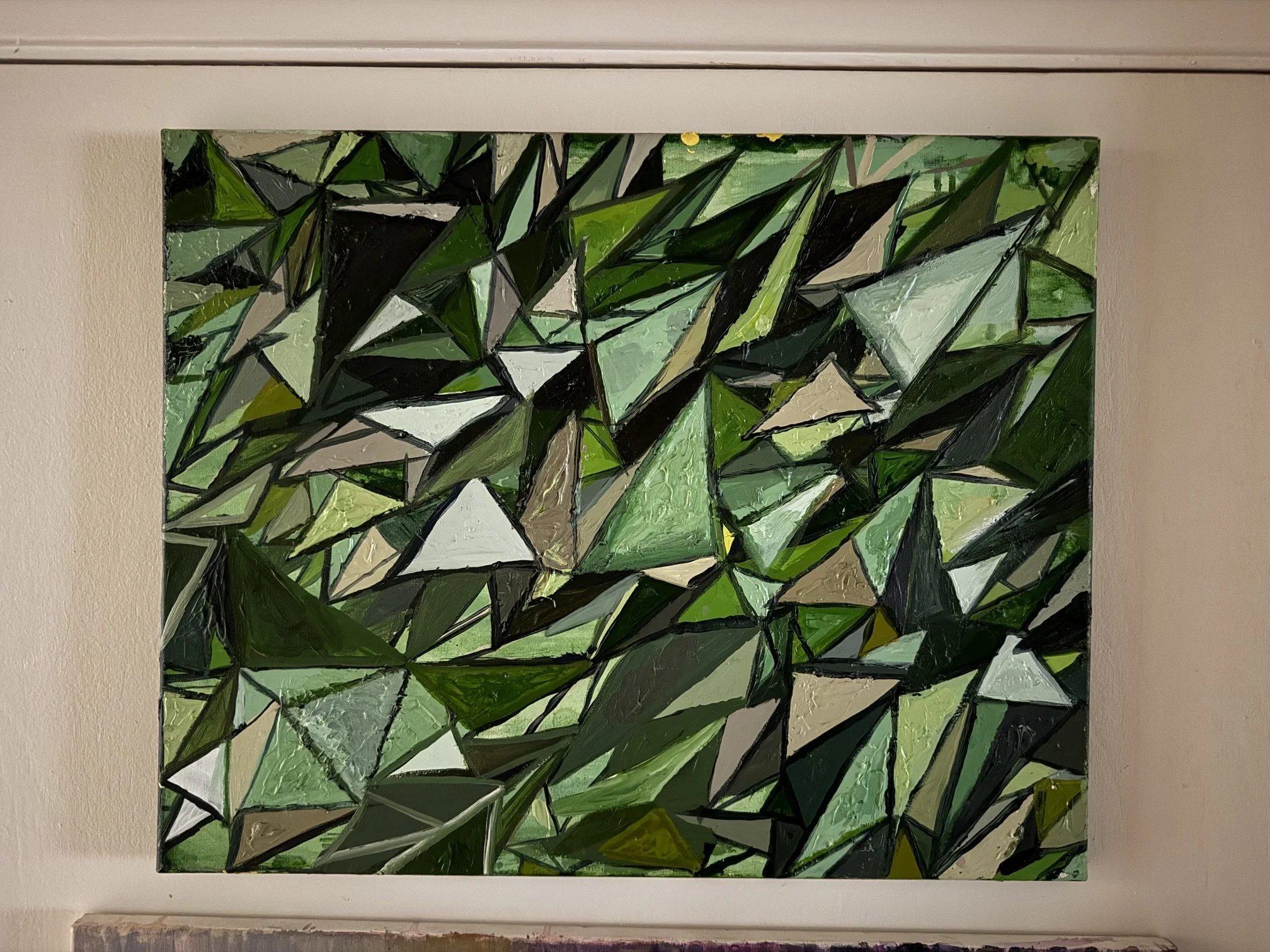 untitled green geometry (acrylic on canvas)