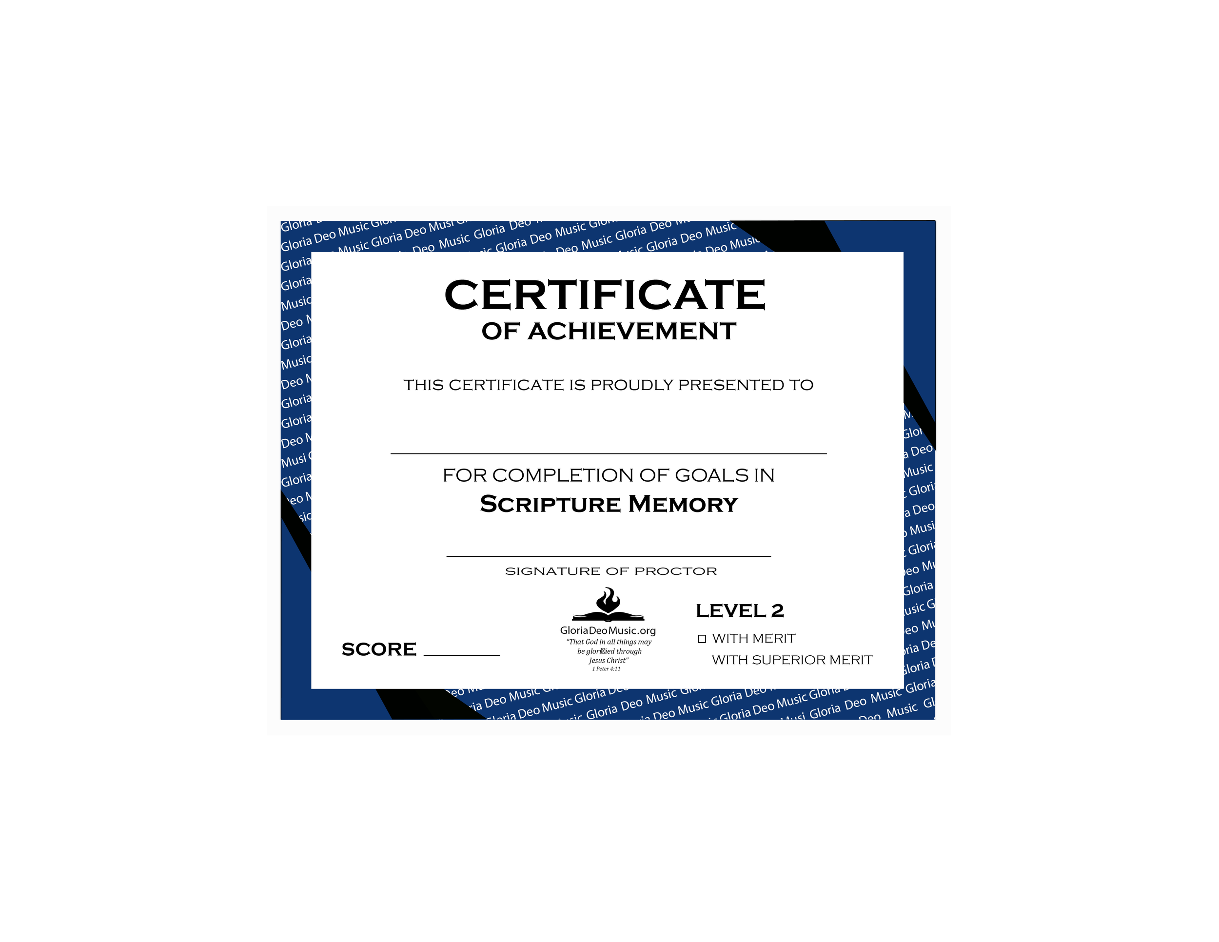 Scripture Memory Certificate Level 2