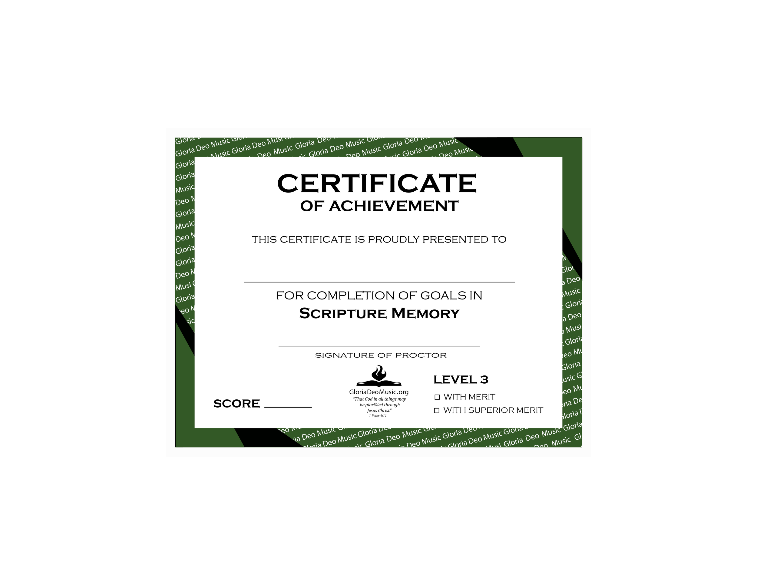 Scripture Memory Certificate Level 3
