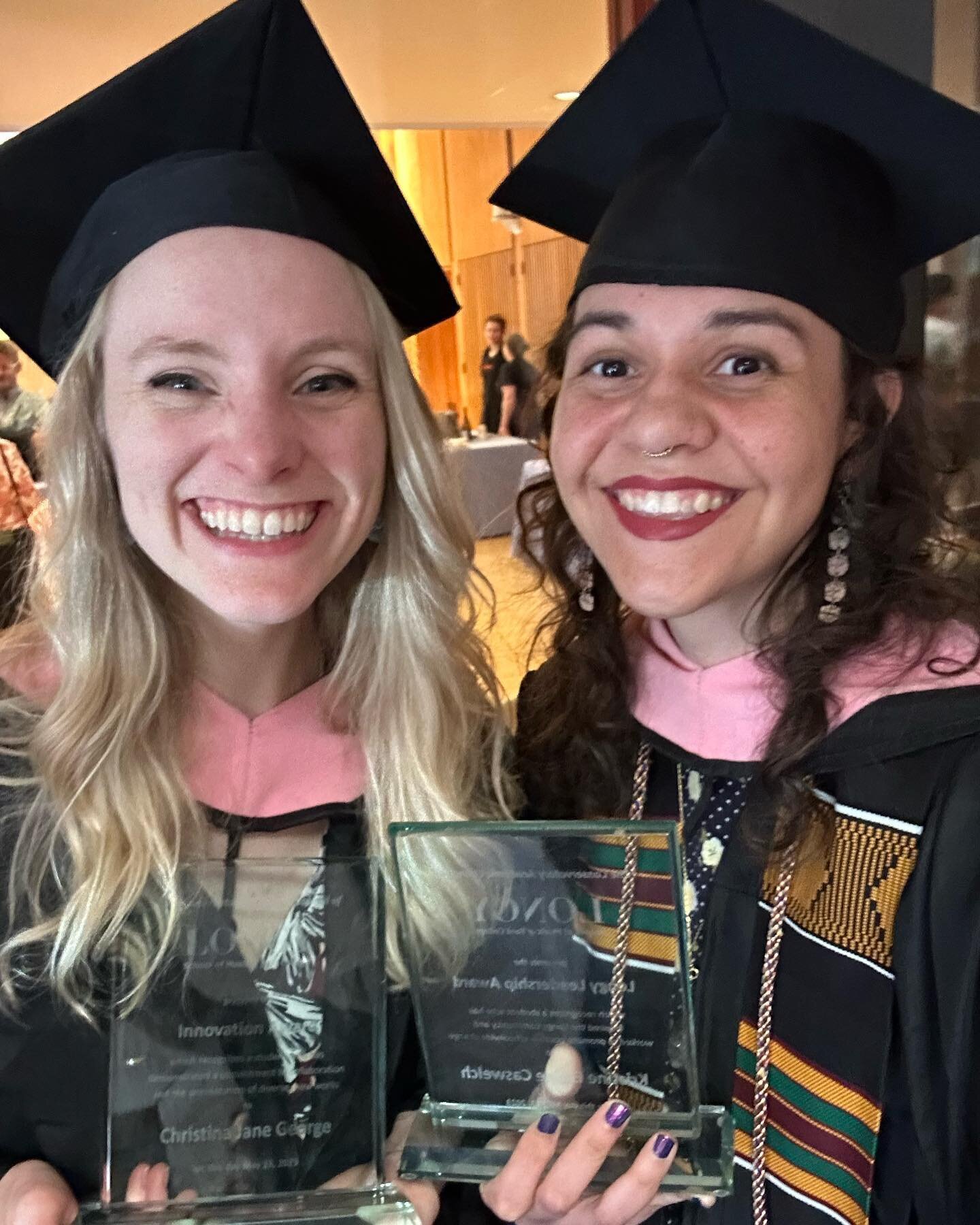 A proud Lorelei moment! Two of our fabulous former interns, @christinajgeorge and @kristinecaswelch, graduated from @longymusic today! 

And check out Christina&rsquo;s innovation award and Kristine&rsquo;s leadership award &mdash; keep an eye out fo