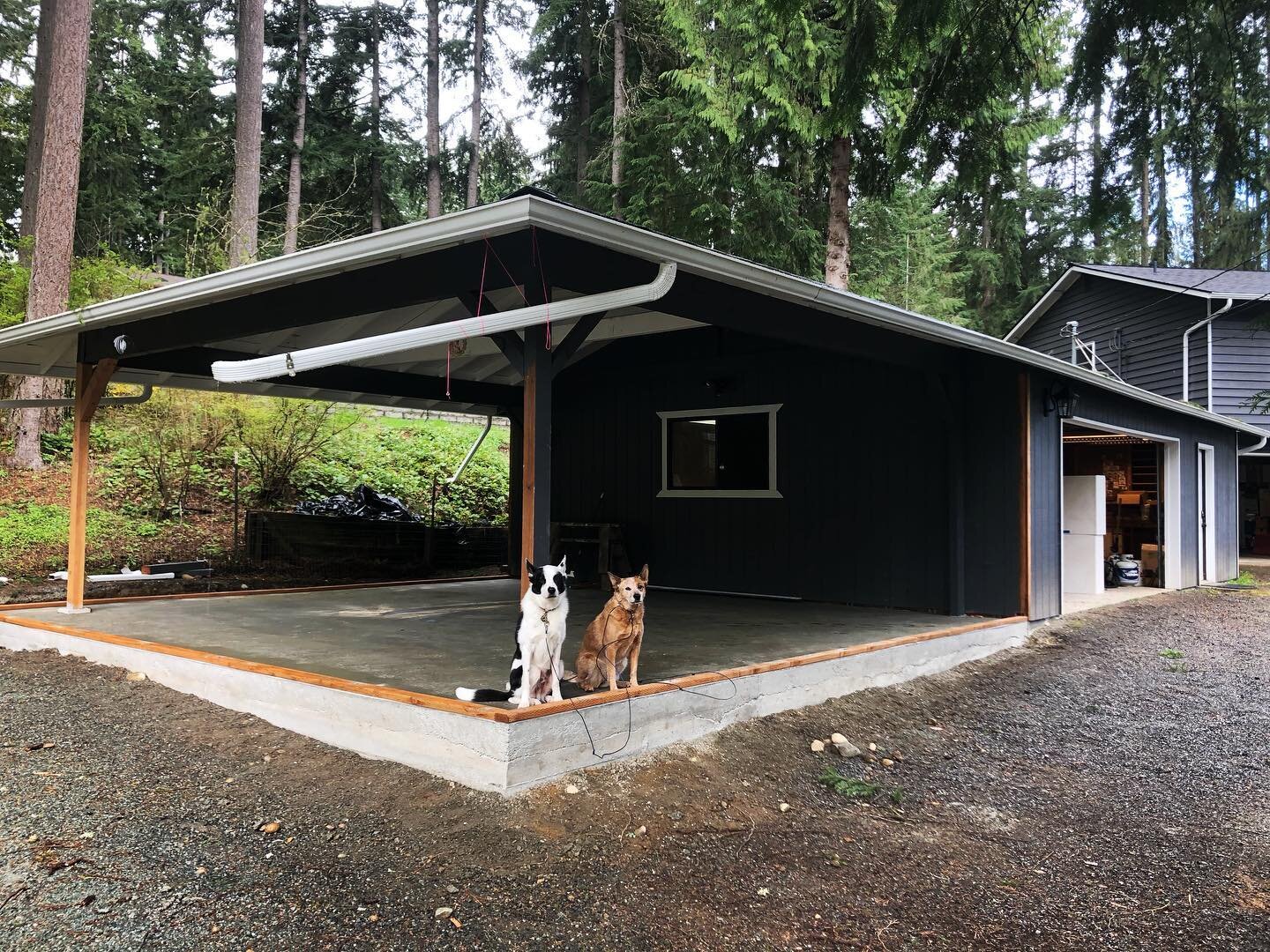 And so begins the next project! We&rsquo;re expanding this detached garage. We got the slab poured last week and the sill plates installed today. By the time we&rsquo;re done, this is going to be 1,200 square feet of shop glory. #dreamshop #construct