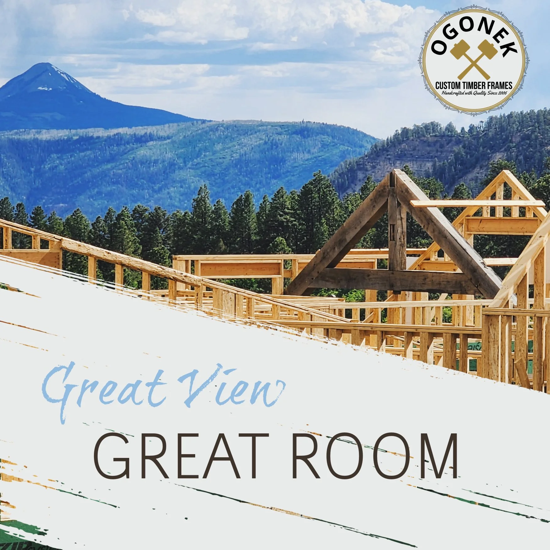 A great room with a great view is taking shape this week in Colorado with Ogonek Custom Timber Frames. One pre-assembled, custom-crafted truss at a time is lifted into place. Swipe to see them all together. 

Contact us to learn how we can help you l