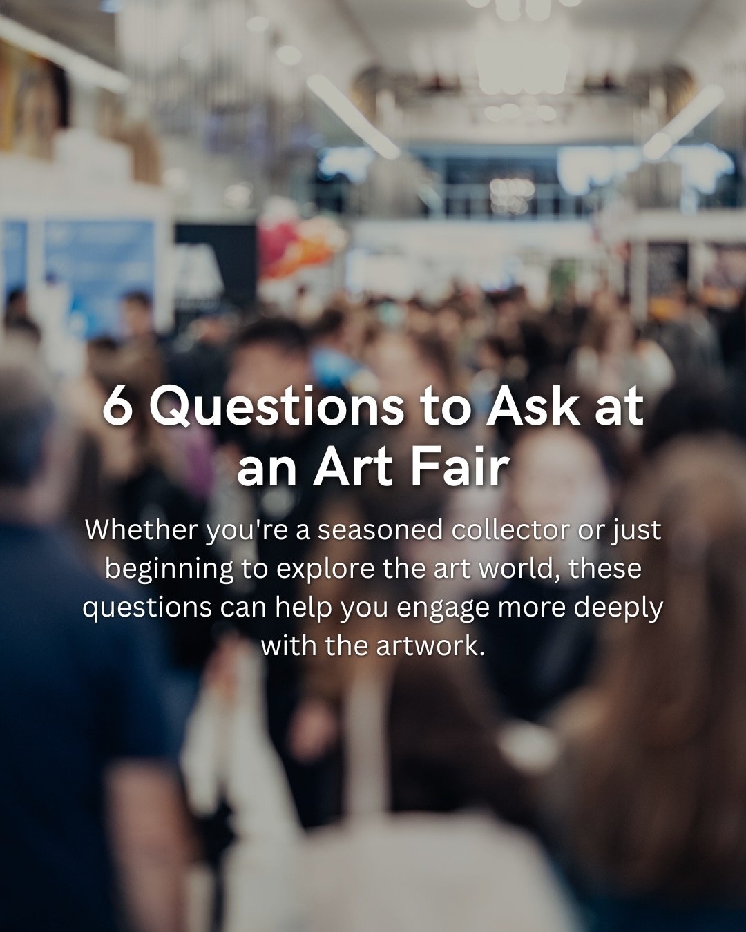 Walking into an art fair can feel overwhelming but it doesn&rsquo;t have to be! Here are 6 questions you can ask gallerists. 

#artfair #artgallery #artdealer #artcollector #appraisals