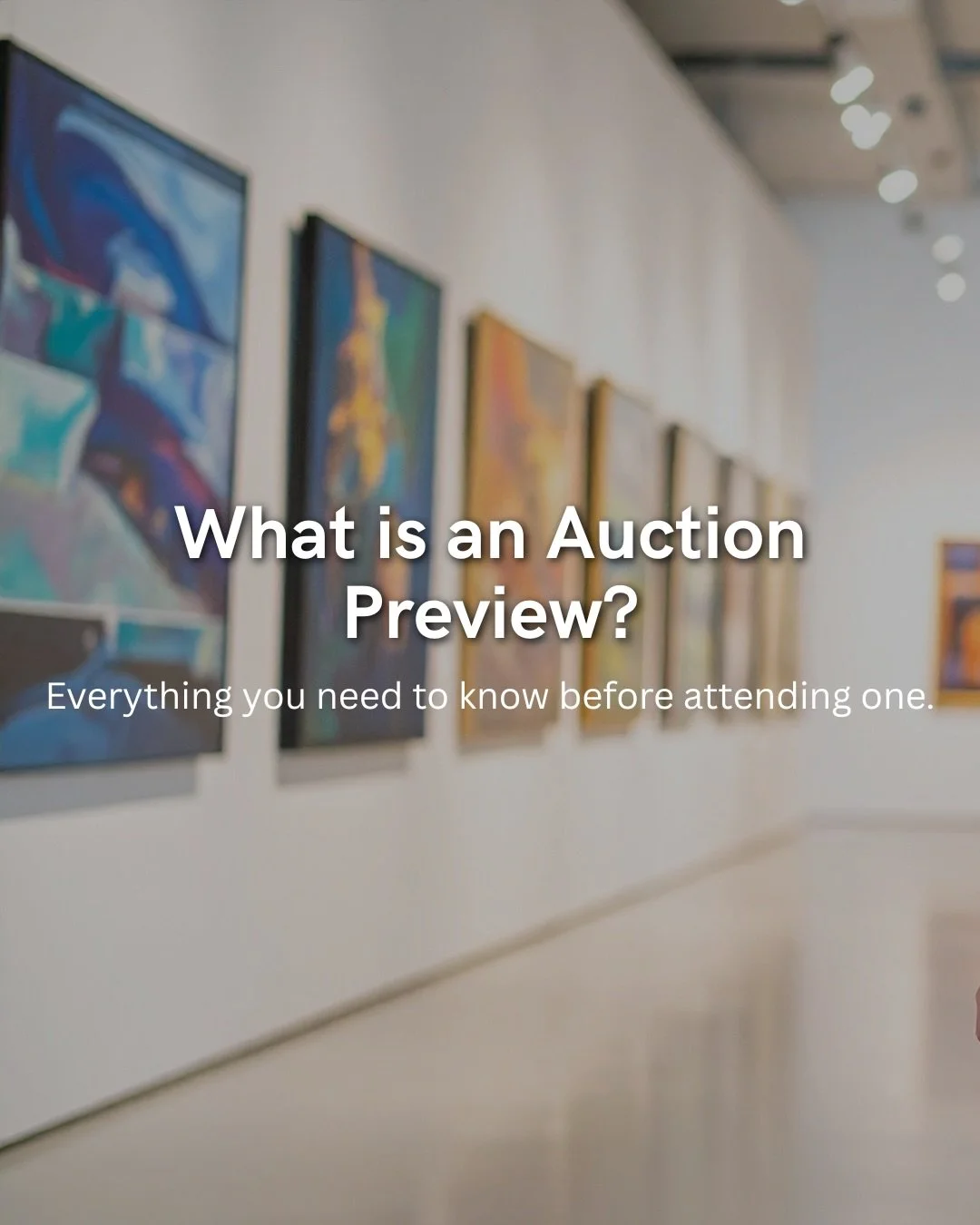 Before an auction takes place, auction houses open their galleries to the public so visitors can experience the works in person before they&rsquo;re offered for sale. These exhibitions, called auction previews, are typically free to attend and are op