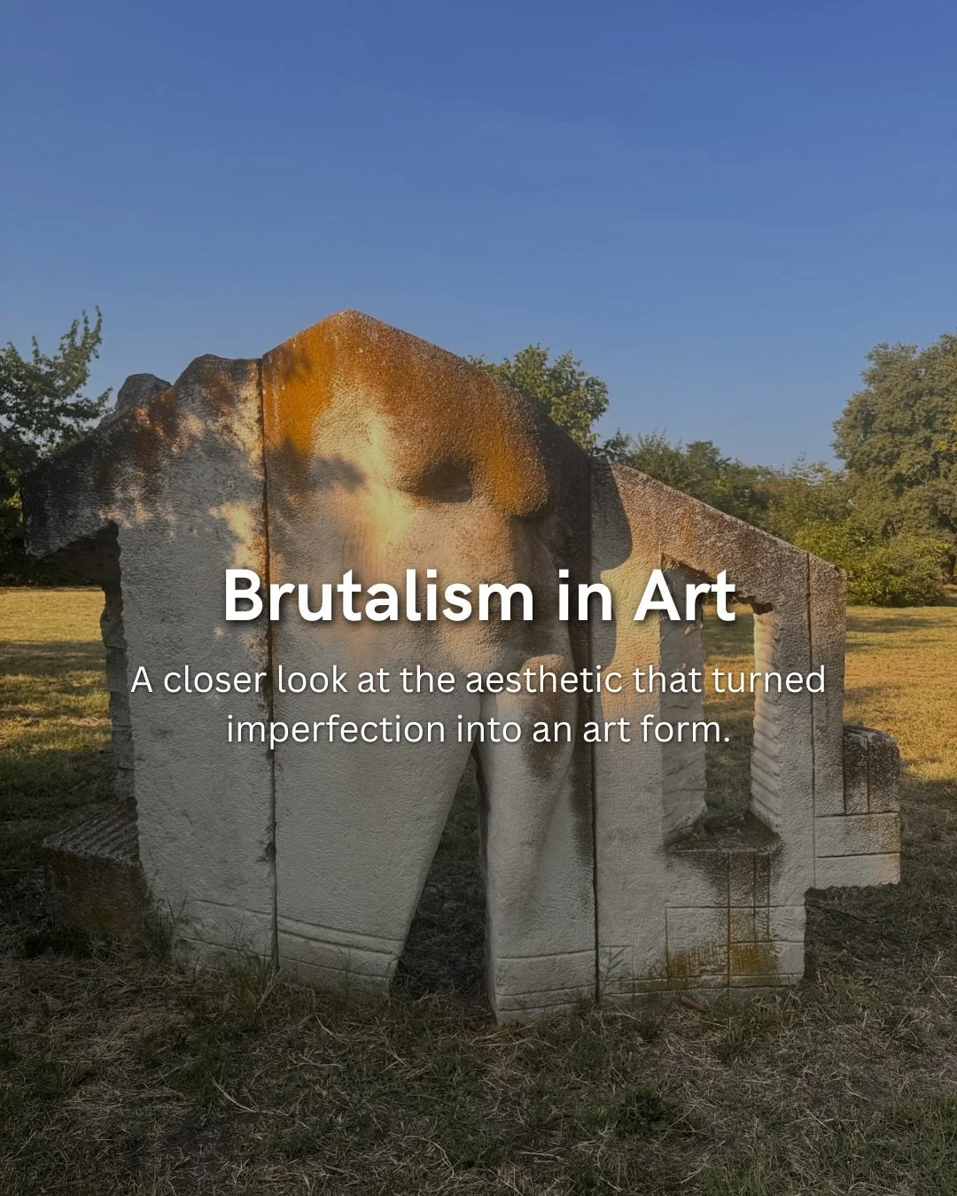 Brutalism is often associated with monumental concrete architecture, but its influence extends far beyond buildings.

In art and design, Brutalist aesthetics can be found in everything from sculpture and furniture to decorative objects. The emphasis 